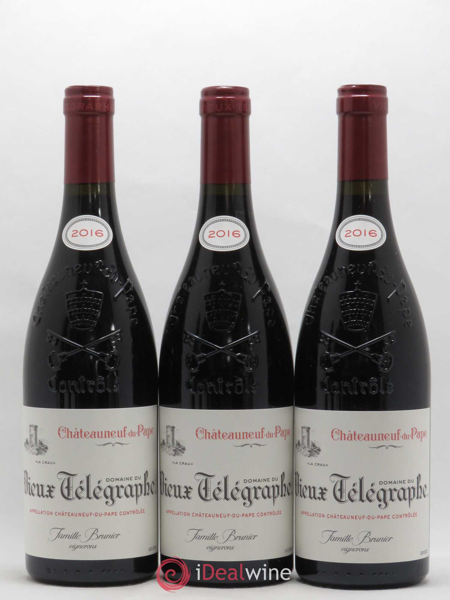 Châteauneuf-du-Pape Vieux Télégraphe (Domaine du) Vignobles Brunier 2016 - Lot de 6 bouteilles - 2