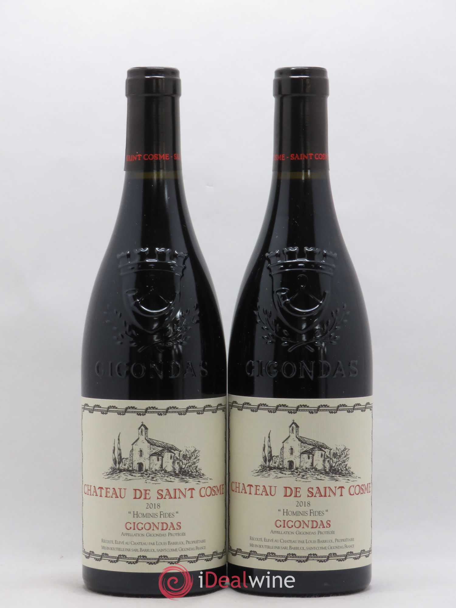 Gigondas Hominis Fides Saint Cosme 2018 - Lot de 2 bouteilles - 0