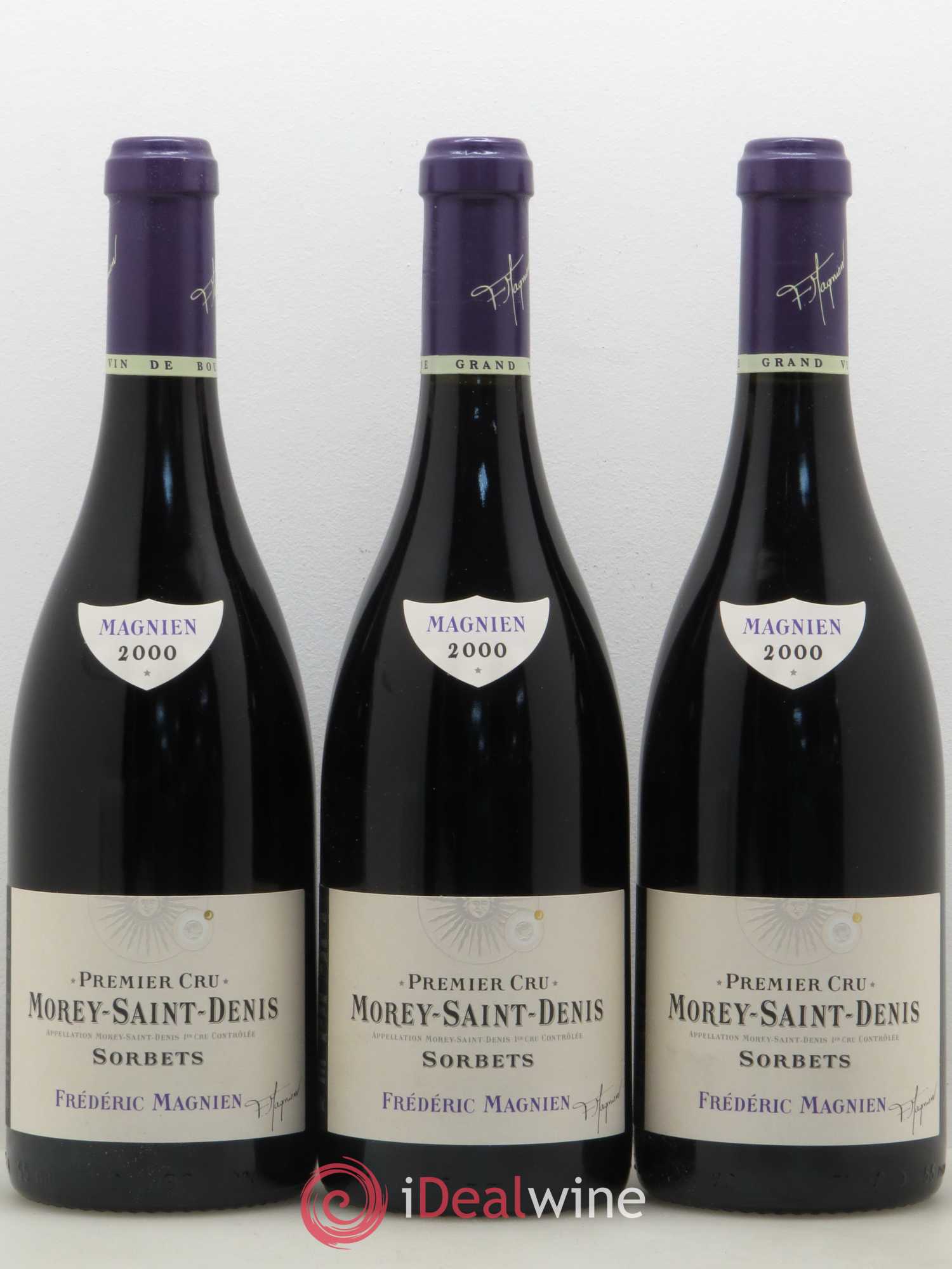 Morey-Saint-Denis 1er Cru Sorbets Domaine Frédéric Magnien 2000 - Lot de 3 bouteilles - 0