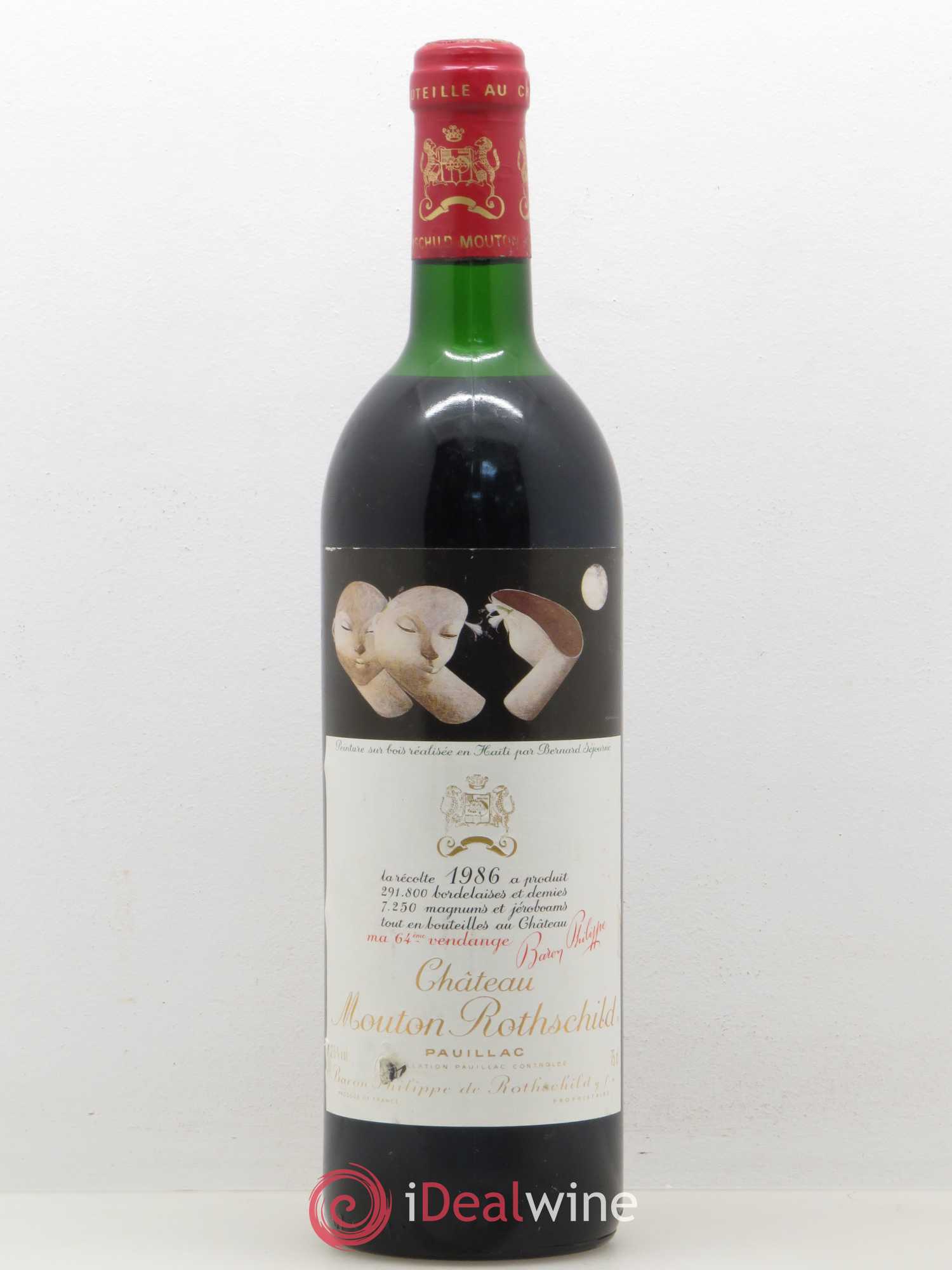 Château Mouton Rothschild 1er Grand Cru Classé 1986 - Lot de 1 bouteille - 0