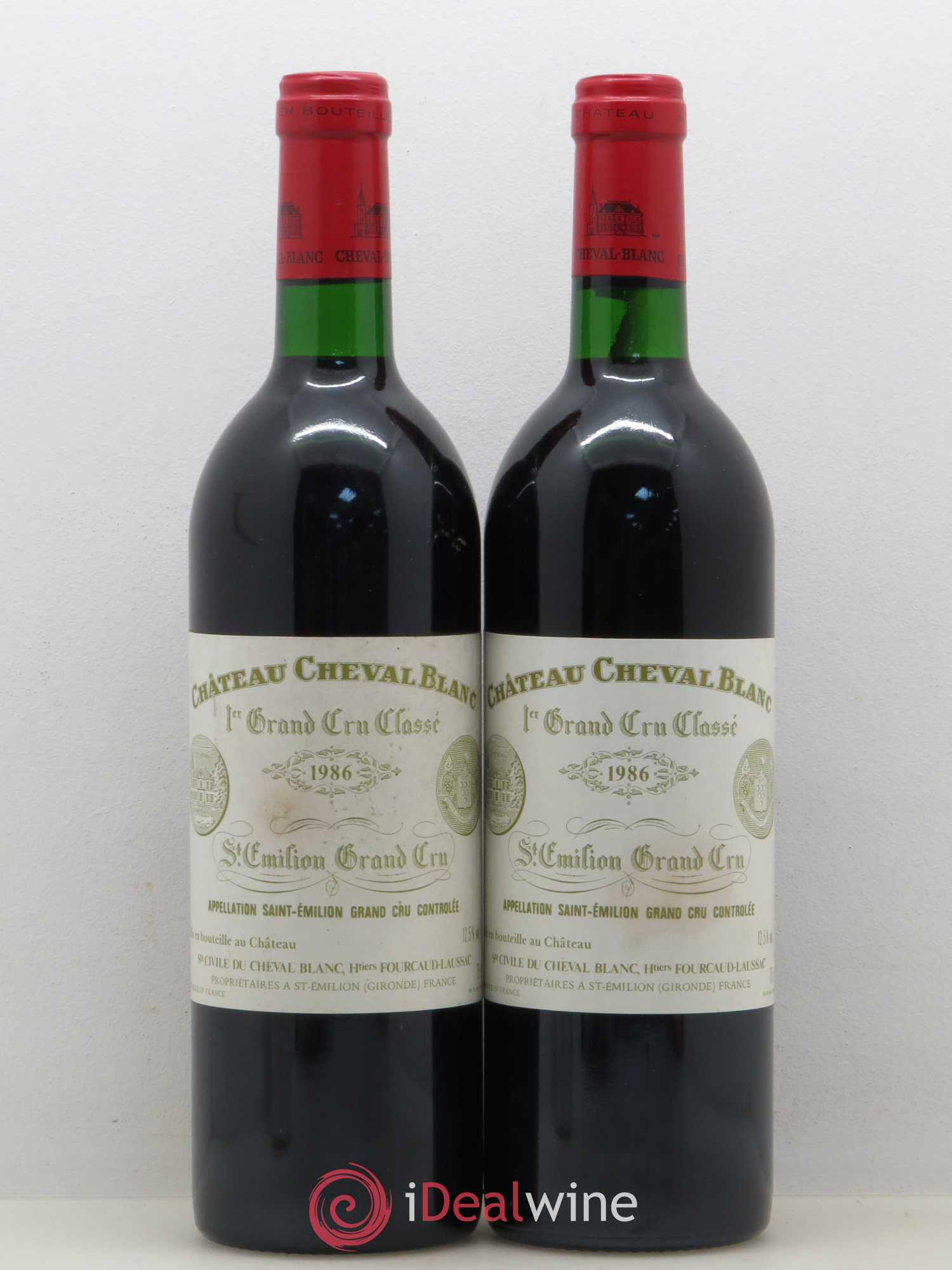 Château Cheval Blanc 1er Grand Cru Classé A 1986 - Lot de 2 bouteilles - 0