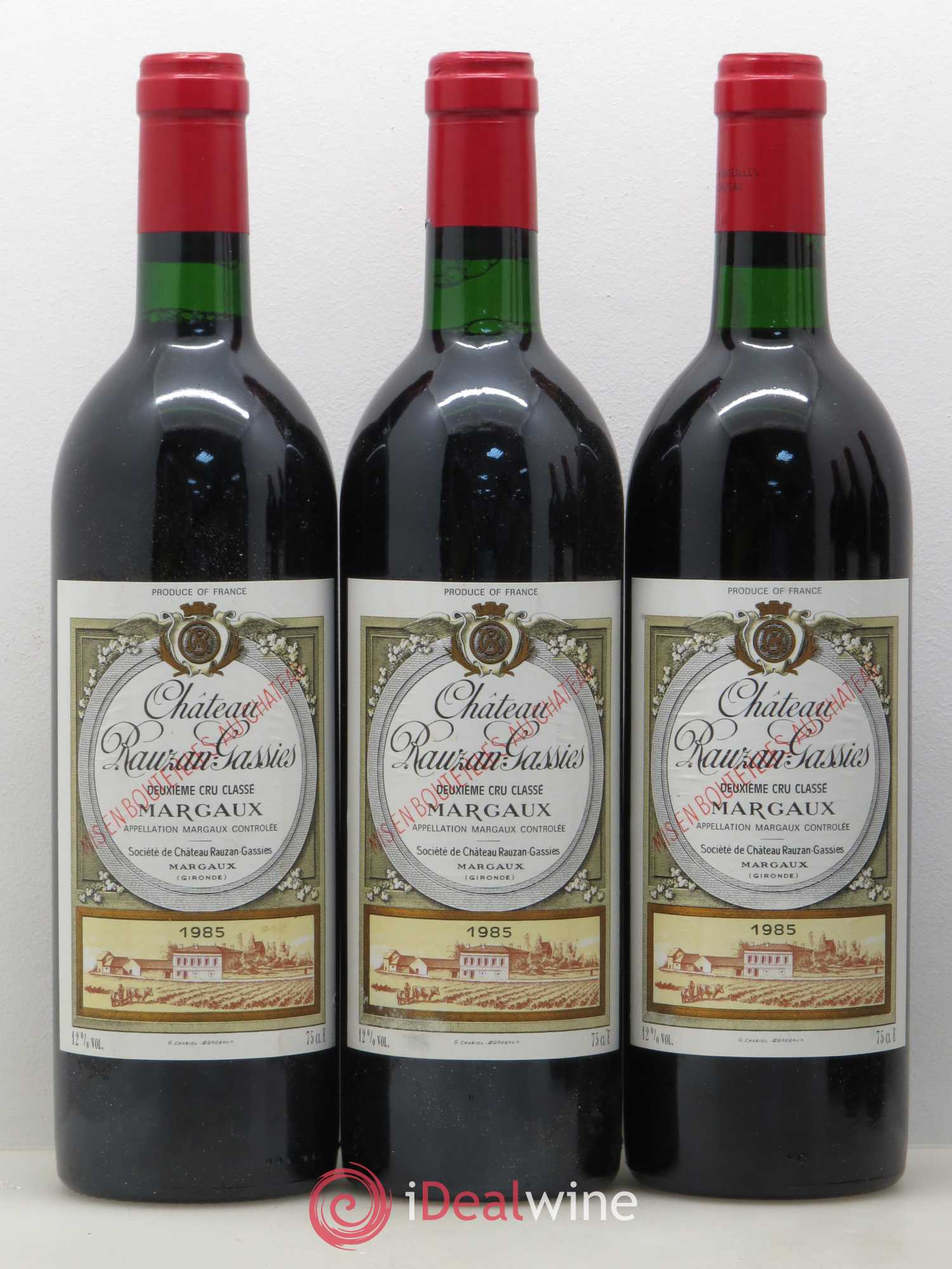 Château Rauzan-Gassies 2ème Grand Cru Classé 1985 - Lot de 6 bouteilles - 1