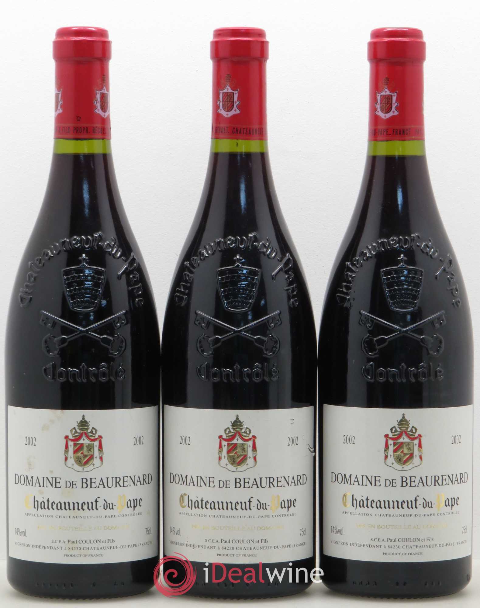Châteauneuf-du-Pape Beaurenard (Domaine de) 2002 - Lot de 3 bouteilles - 0