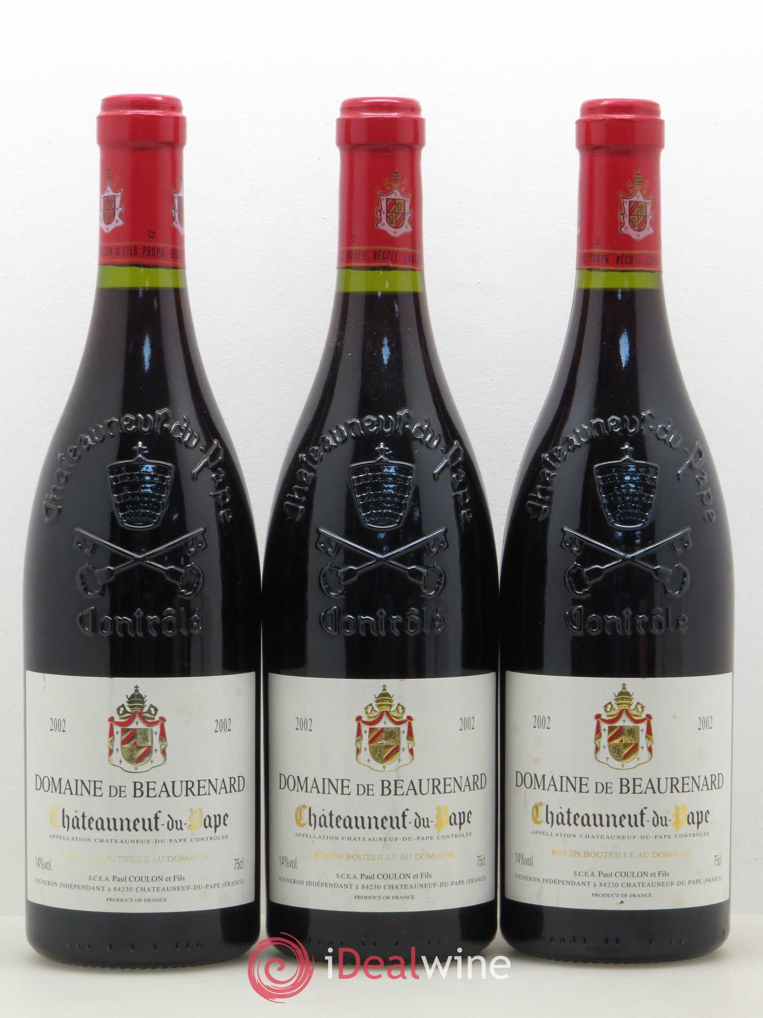 Châteauneuf-du-Pape Beaurenard (Domaine de) 2002 - Lot de 3 bouteilles - 0