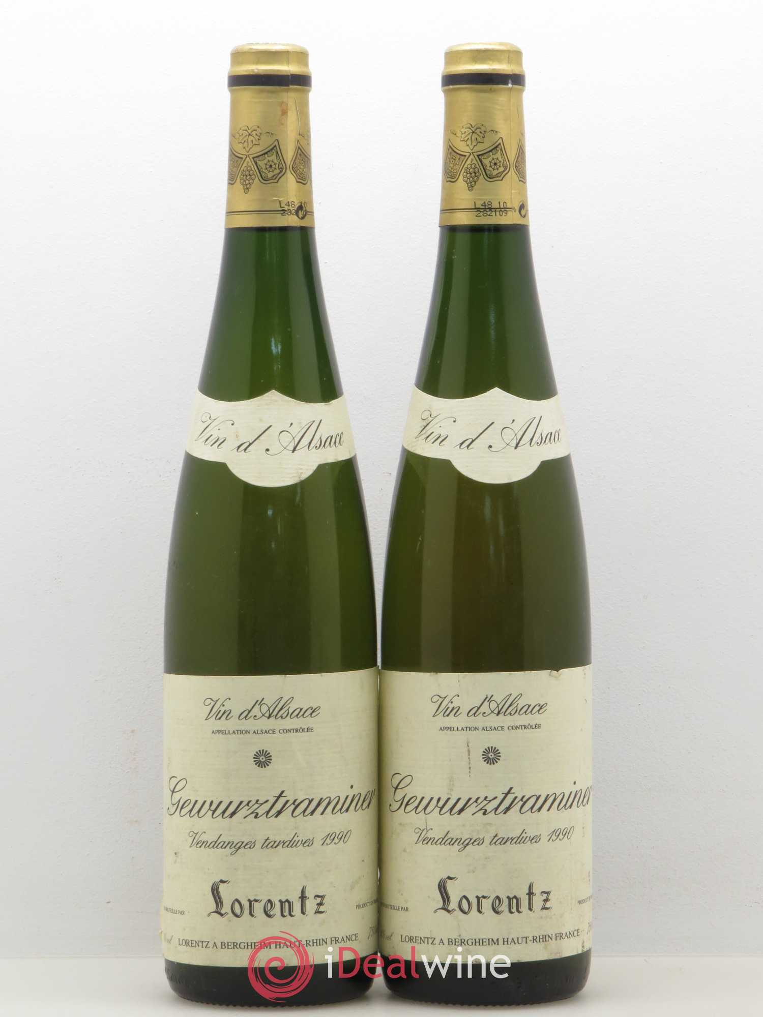 Gewurztraminer Vendanges Tardives Domaine Lorentz 1990 - Posten von 2 Flaschen - 0
