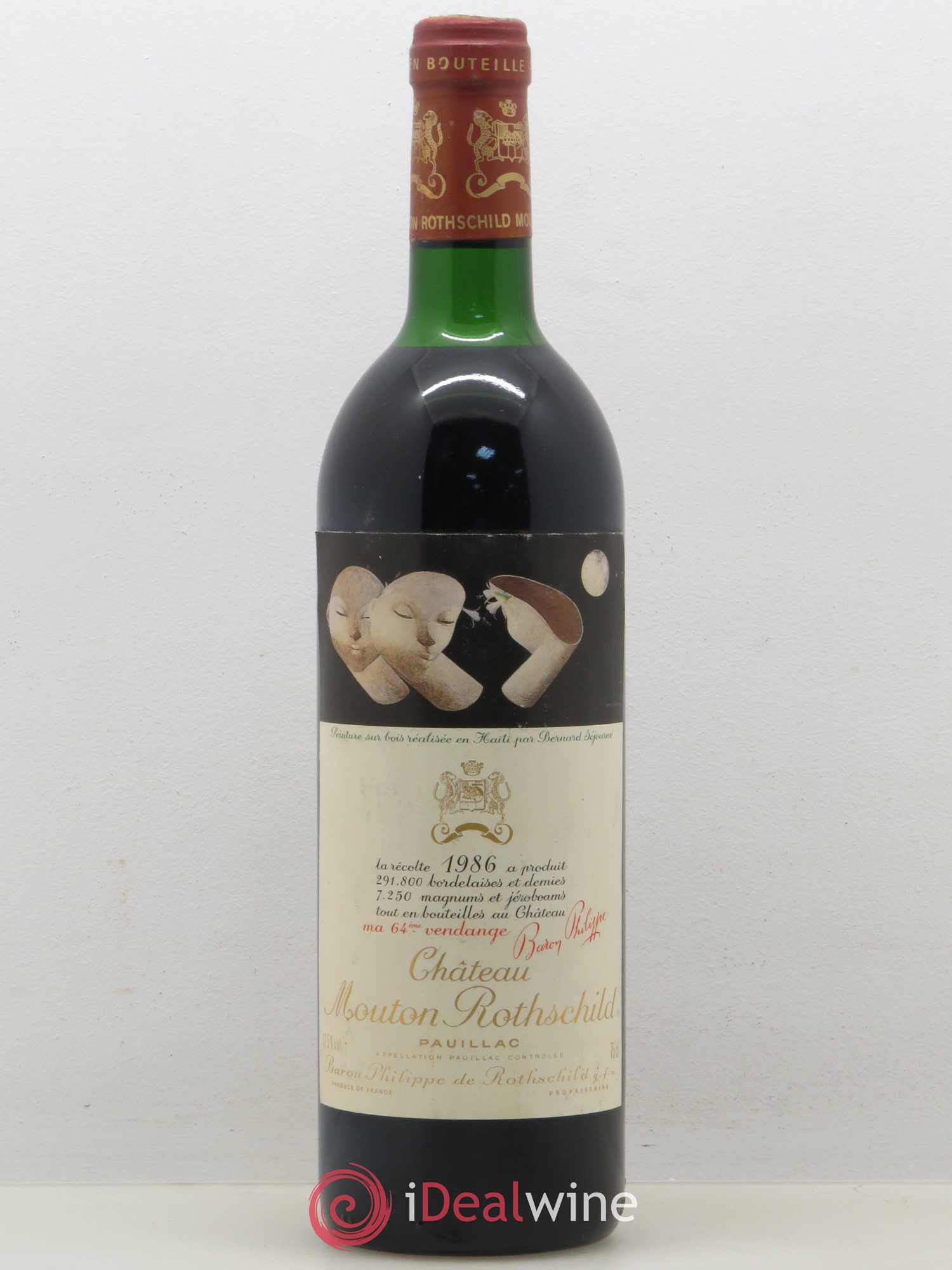 Château Mouton Rothschild 1er Grand Cru Classé 1986 - Lot de 1 bouteille - 0
