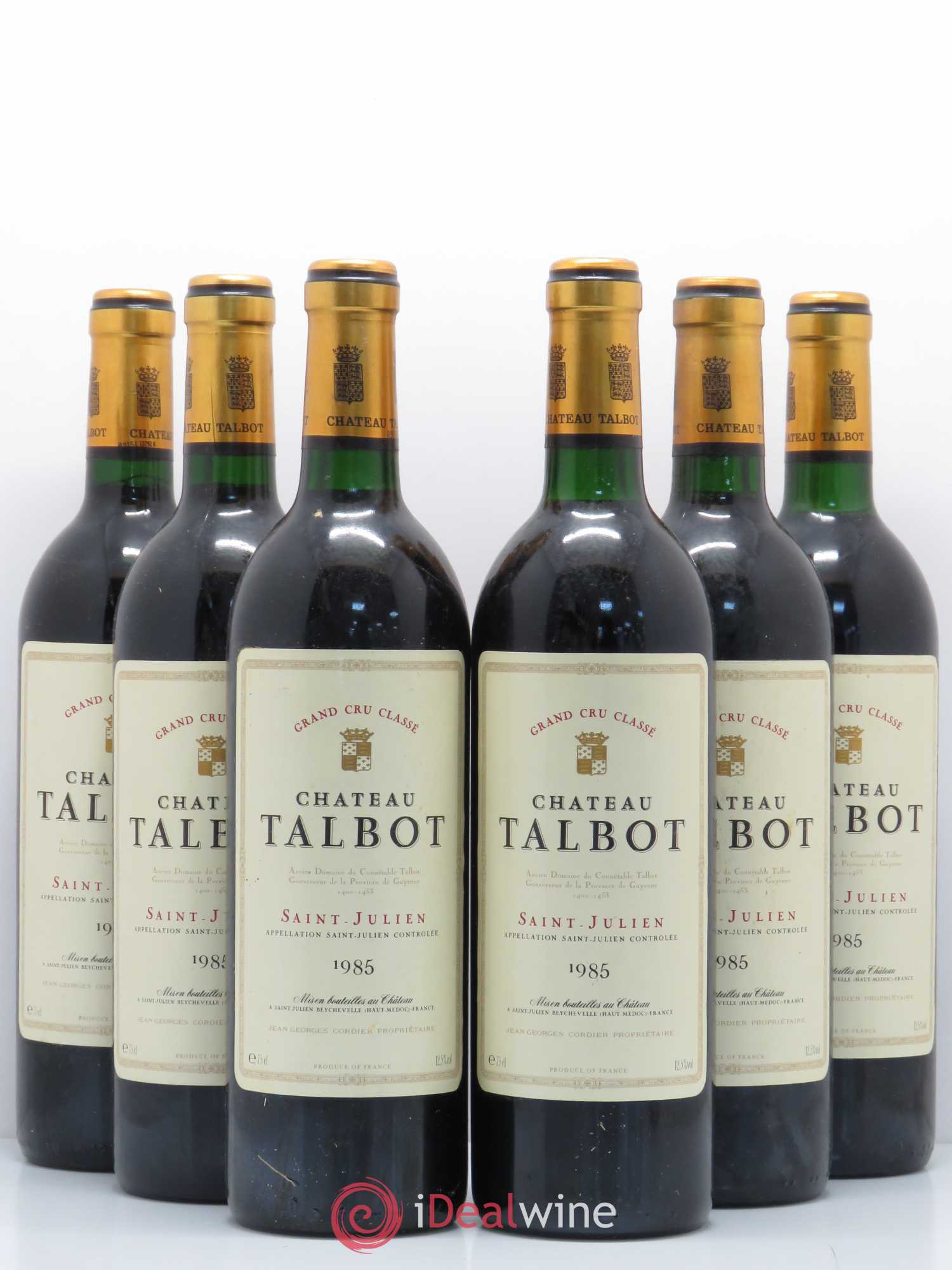 Château Talbot 4ème Grand Cru Classé 1985 - Lot de 6 bouteilles - 0