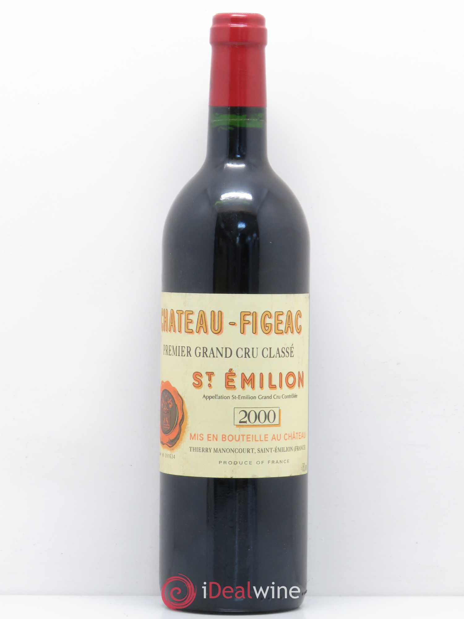 Château Figeac 1er Grand Cru Classé A 2000 - Lot de 1 bouteille - 0