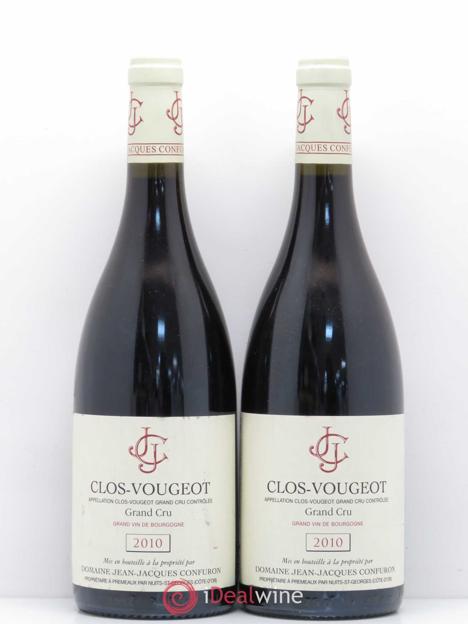 Clos de Vougeot Grand Cru Jean-Jacques Confuron (sans prix de réserve) 2010 - Lot de 2 bouteilles - 0