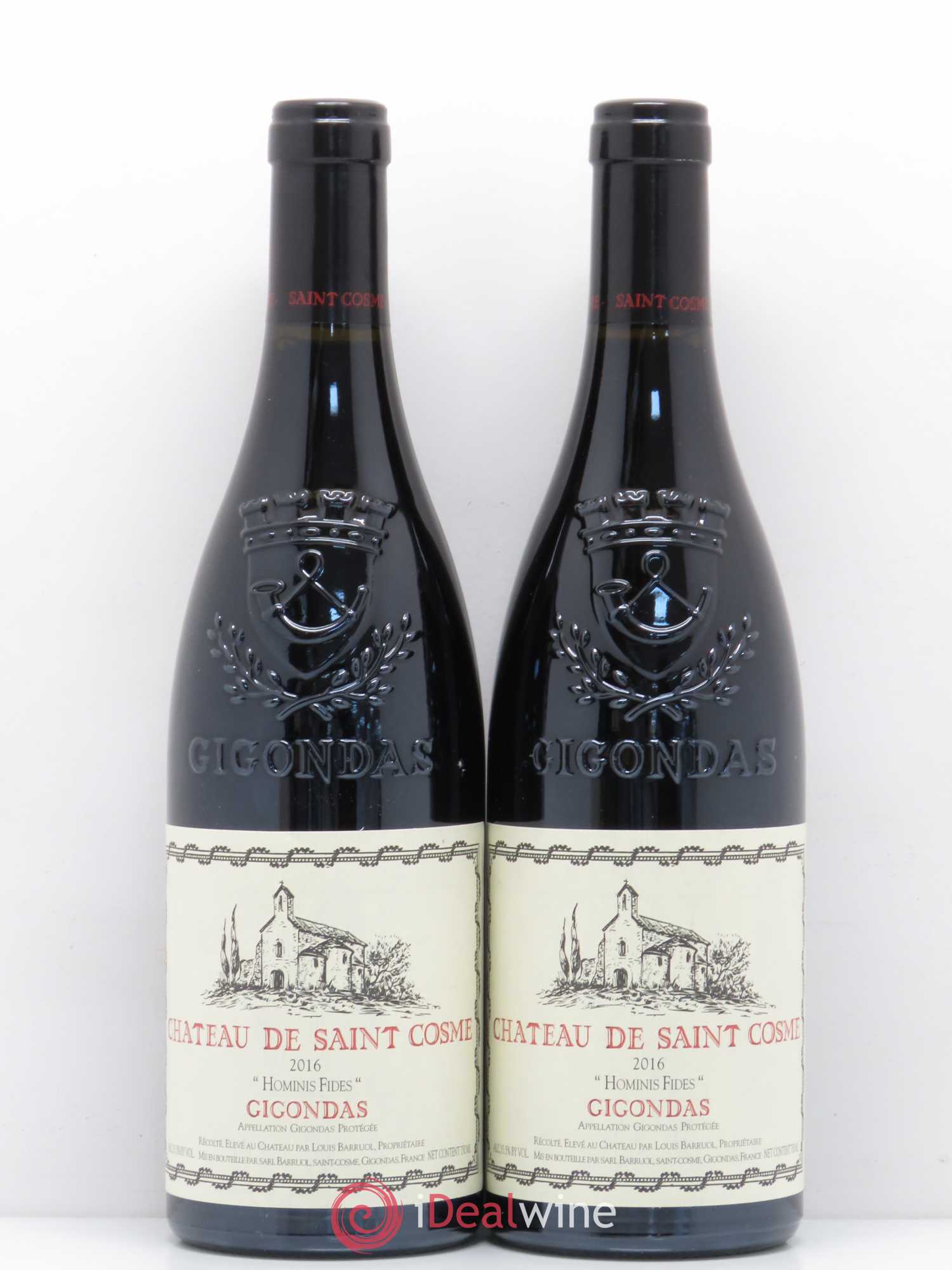 Gigondas Hominis Fides Saint Cosme 2016 - Lot de 2 bouteilles - 0
