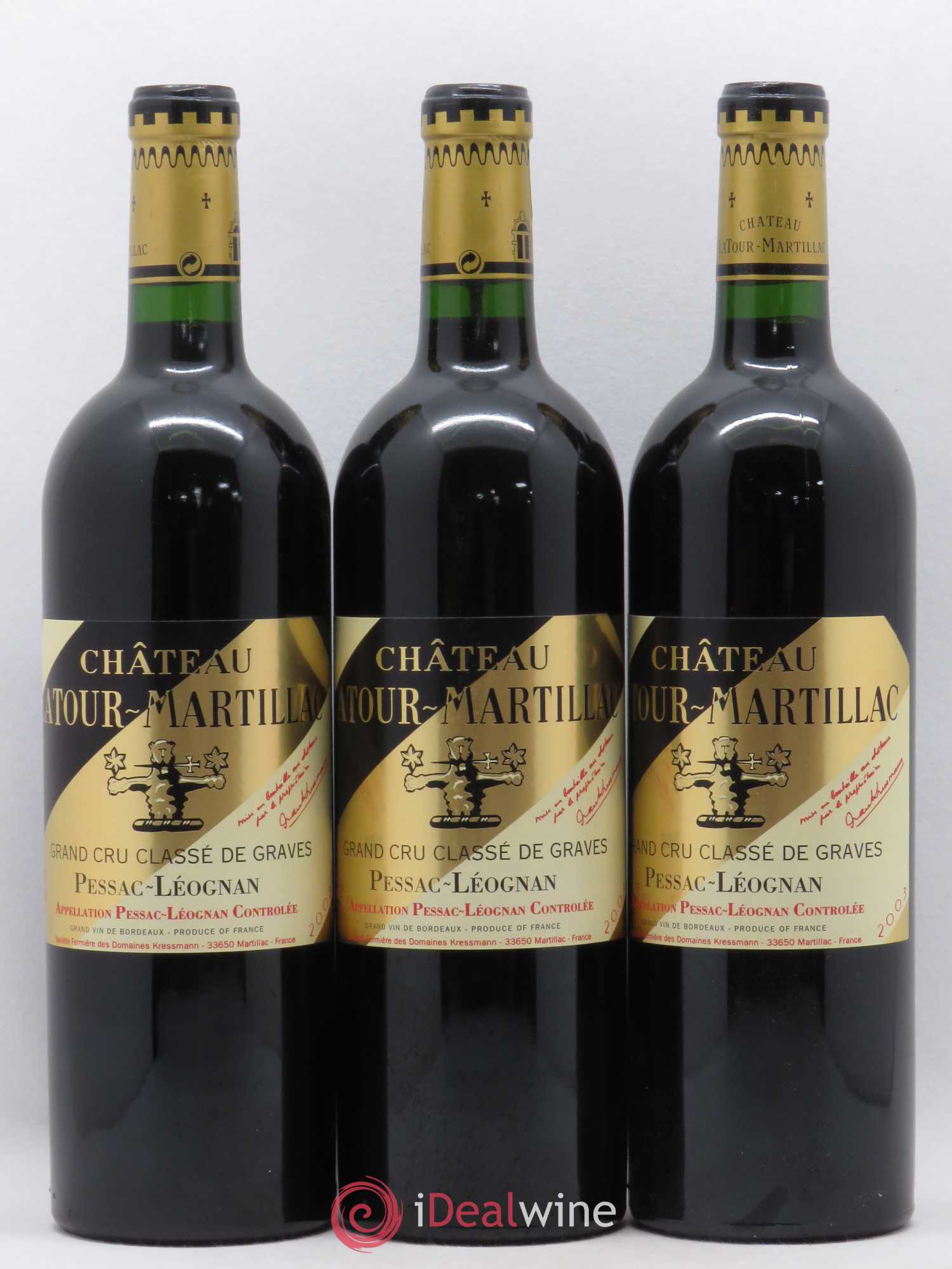 Château Latour-Martillac Cru Classé de Graves 2003 - Lot de 12 bouteilles - 1