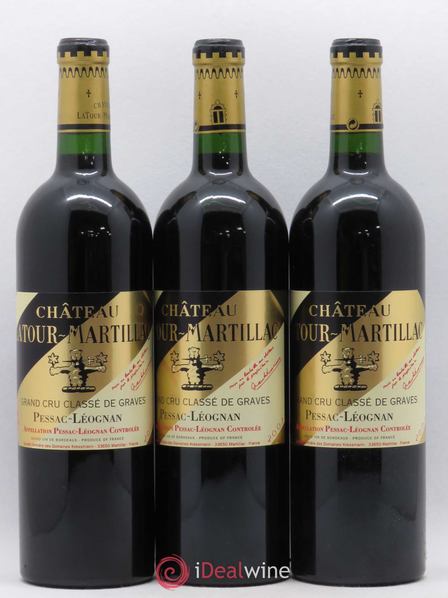 Château Latour-Martillac Cru Classé de Graves 2003 - Lot de 12 bouteilles - 2