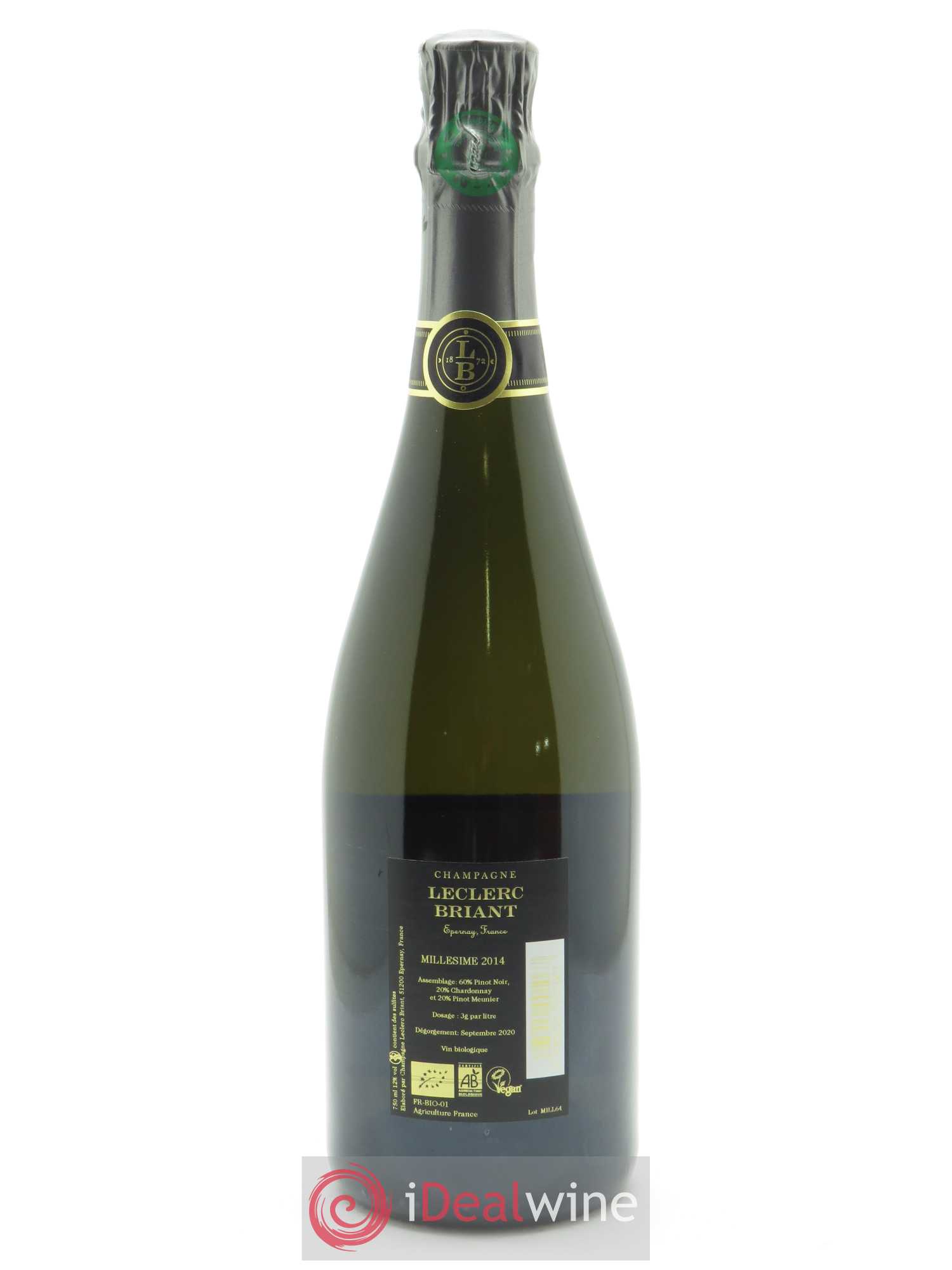 Millésimé Extra-Brut Leclerc Briant 2014 - Lot de 1 bouteille - 1