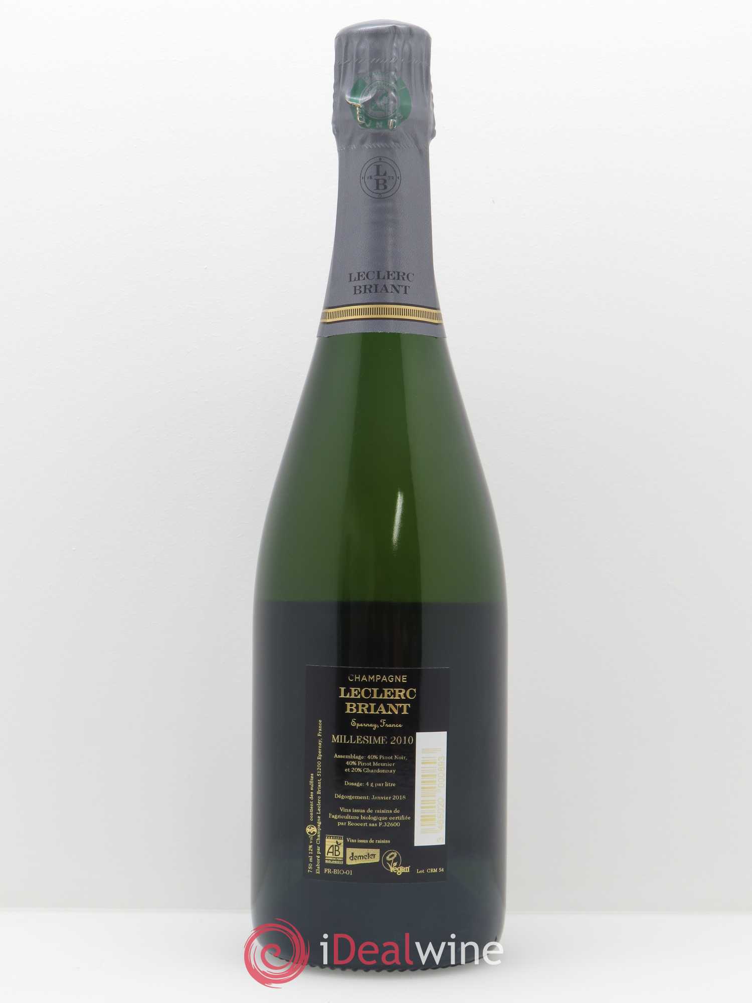 Millésimé Extra-Brut Leclerc Briant 2010 - Lot de 1 bouteille - 1