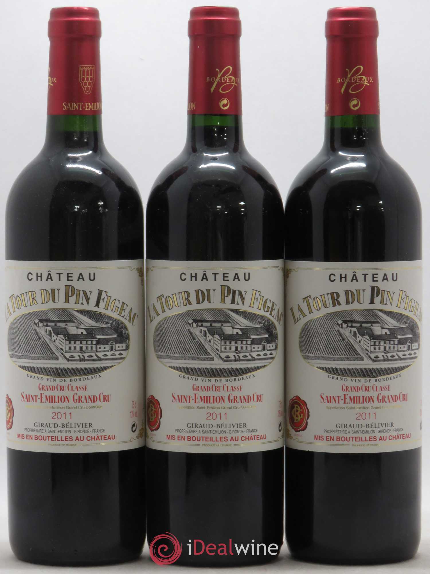 Château la Tour du Pin Figeac 2011 - Lot de 3 bouteilles - 0