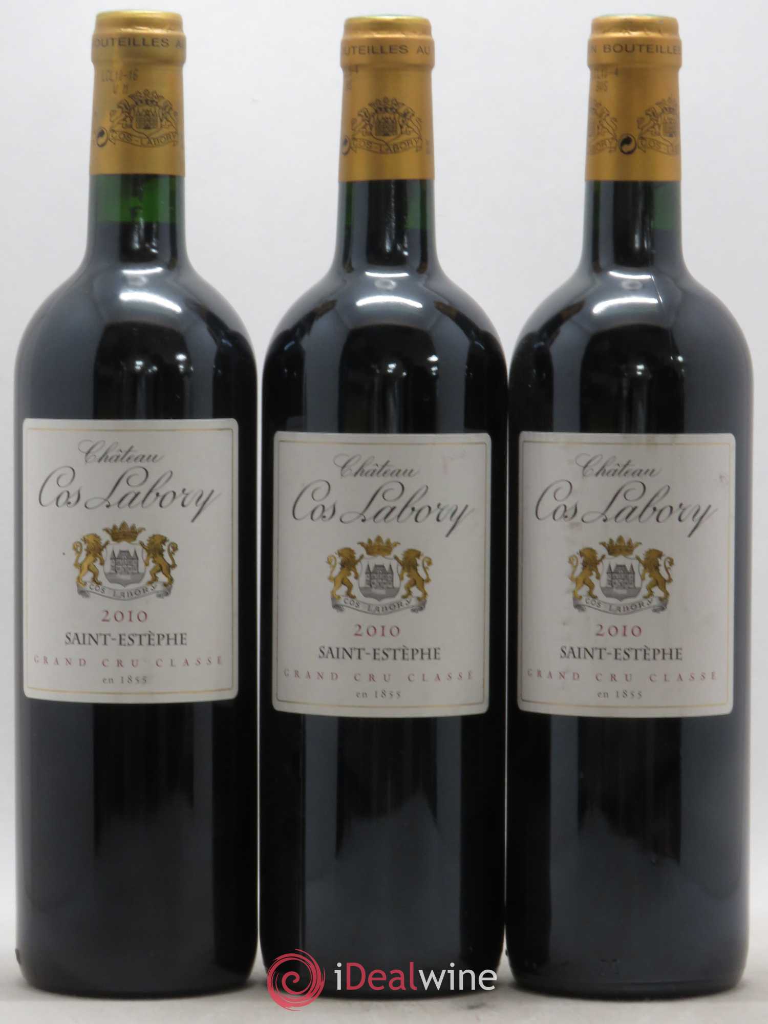Château Cos Labory 5ème Grand Cru Classé 2010 - Lot de 3 bouteilles - 0
