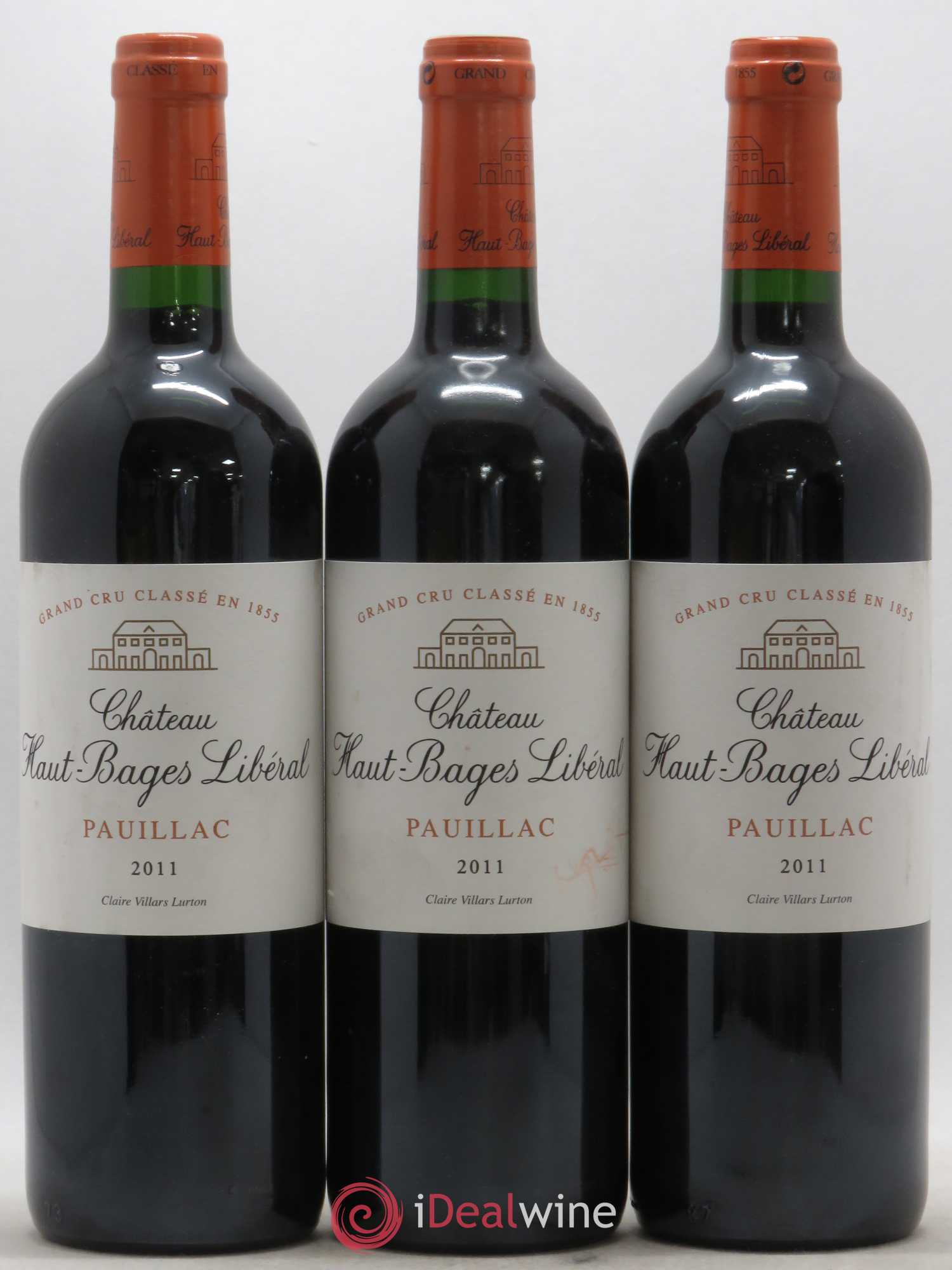 Château Haut Bages Libéral 5ème Grand Cru Classé 2011 - Lot de 3 bouteilles - 0