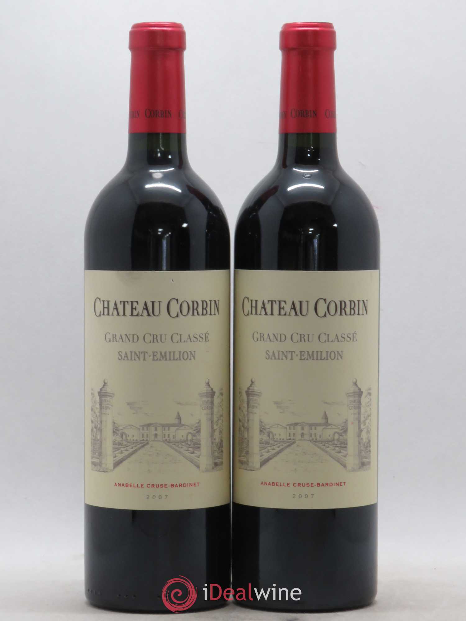 Château Corbin Grand Cru Classé 2007 - Lot de 2 bouteilles - 0