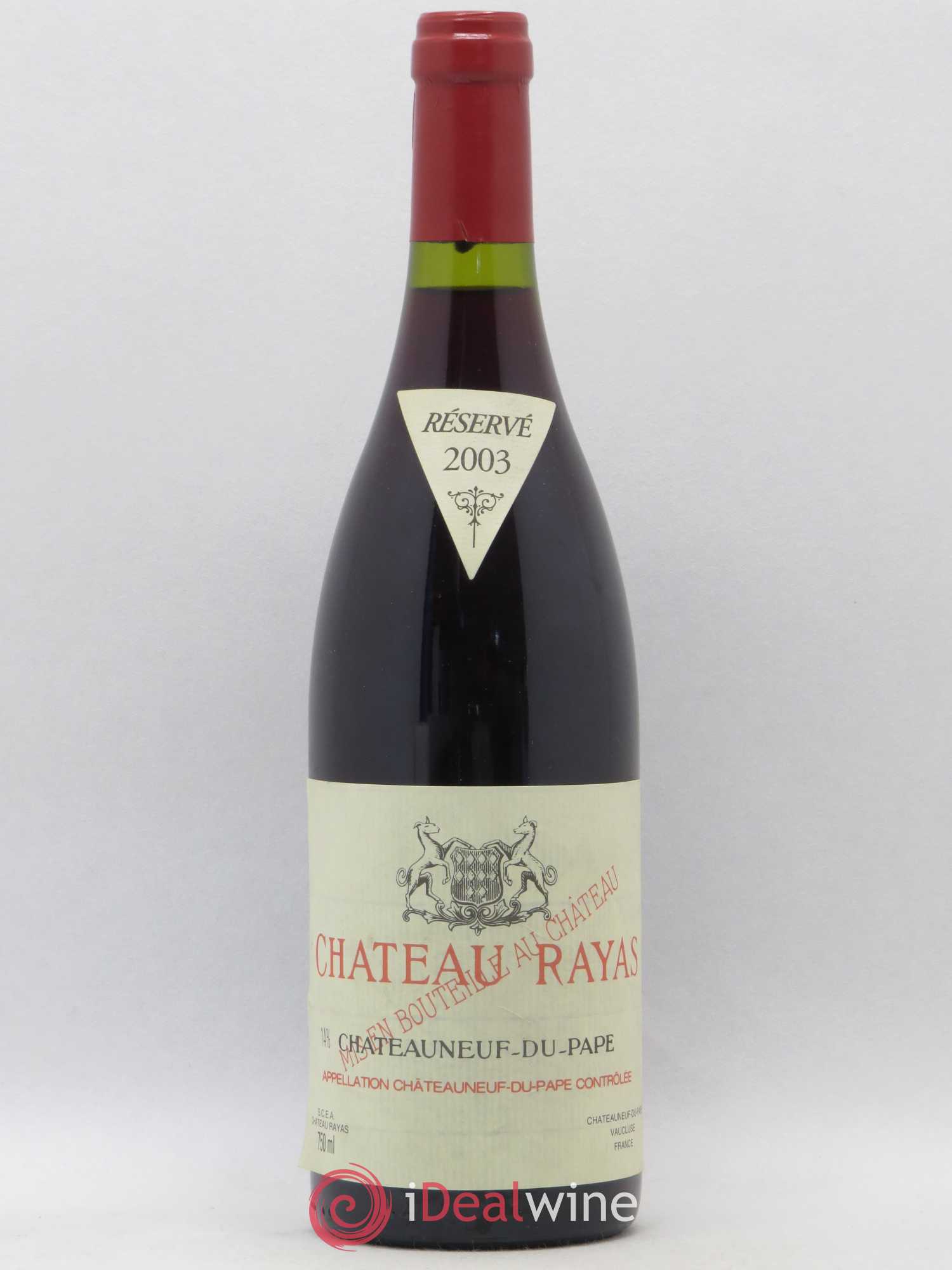 Châteauneuf-du-Pape Château Rayas Emmanuel Reynaud 2003 - Lot de 1 bouteille - 0