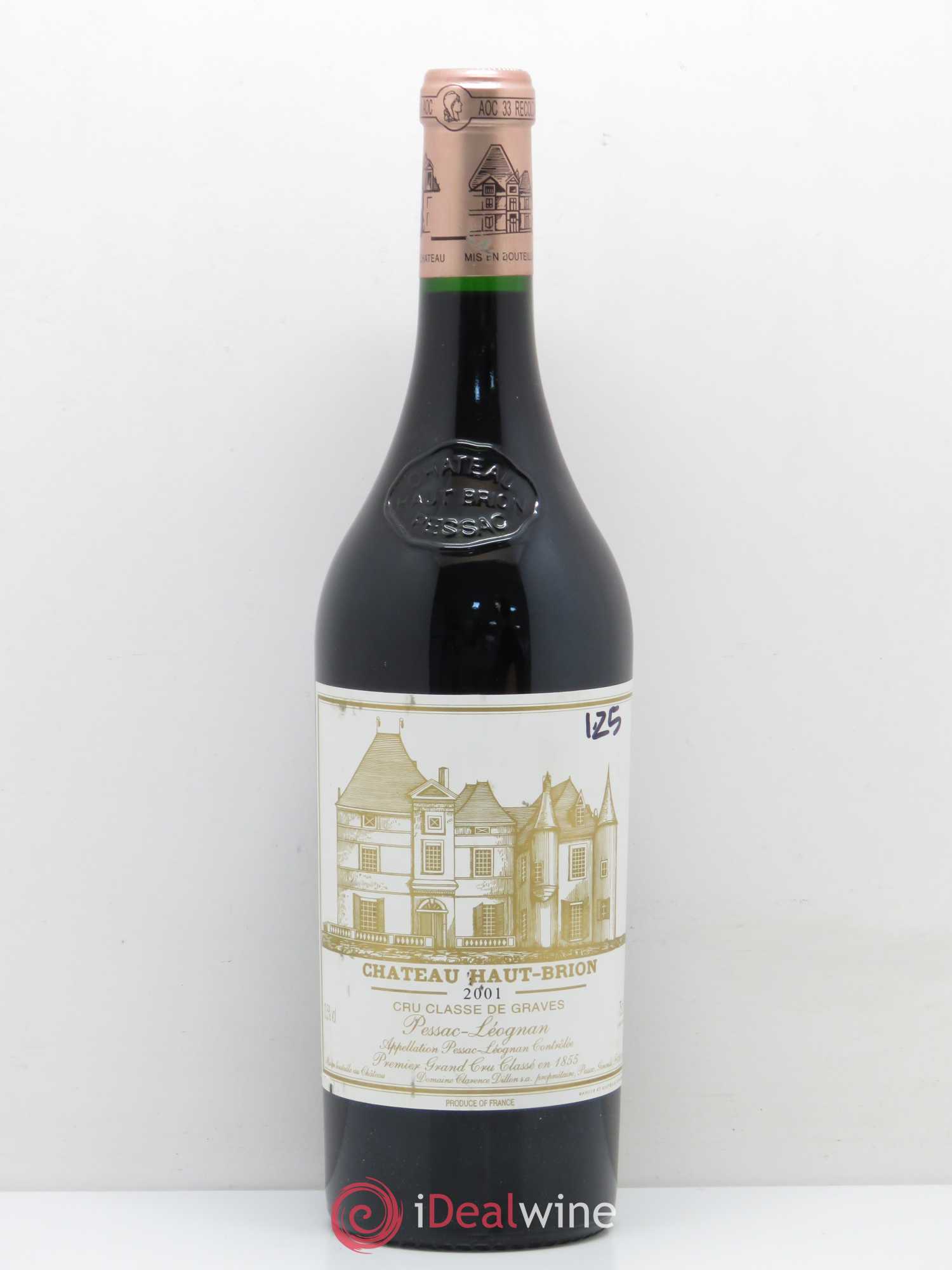 Château Haut Brion 1er Grand Cru Classé 2001 - Lot de 1 bouteille - 0