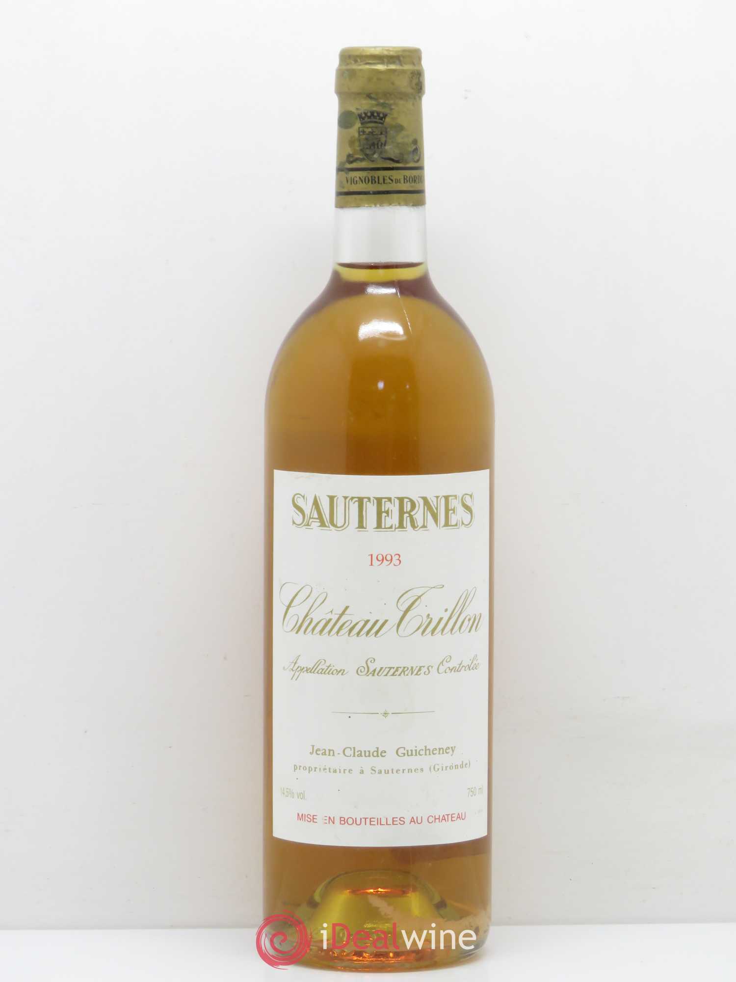 Sauternes Château Trillon 1993 - Lotto di 1 bottiglia - 0