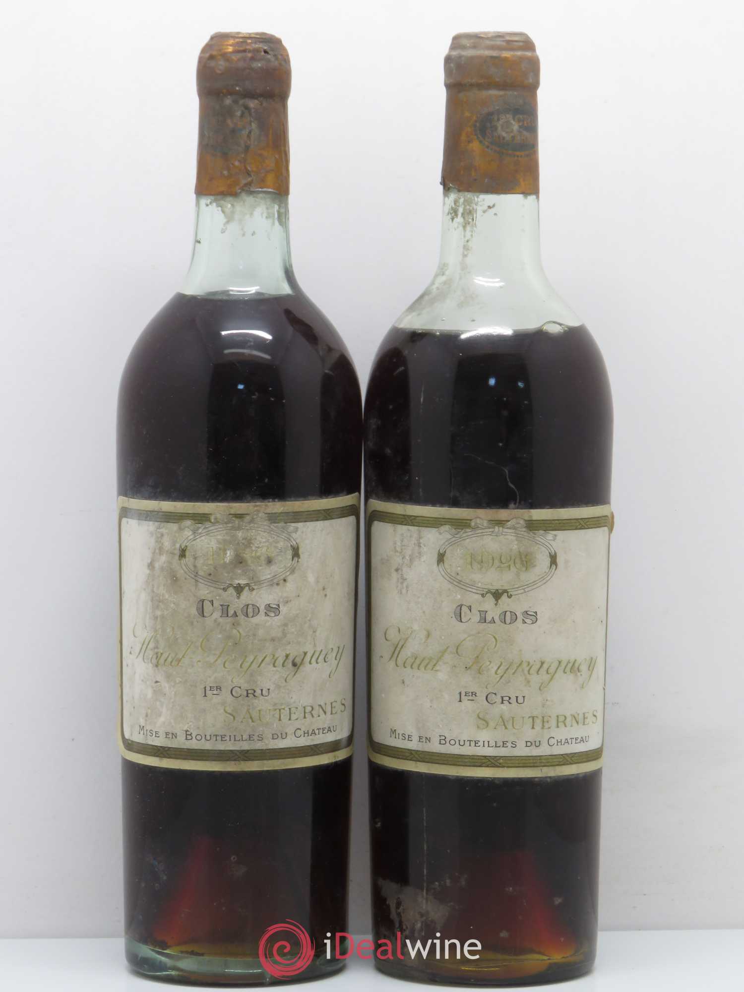 Clos Haut-Peyraguey 1er Grand Cru Classé 1926 - Lotto di 2 bottiglie - 0