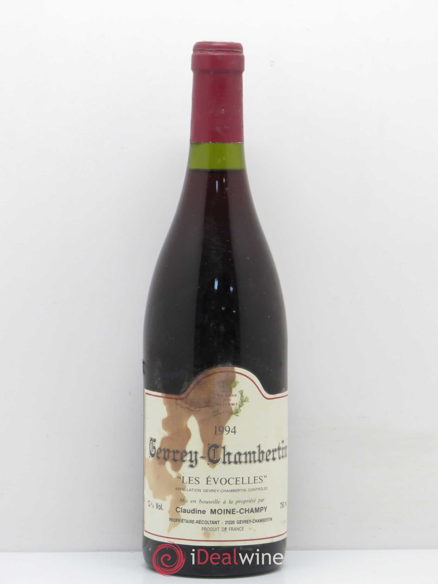 Gevrey-Chambertin Les Evocelles Moine Champy 1994 - Posten von 1 Flasche - 0
