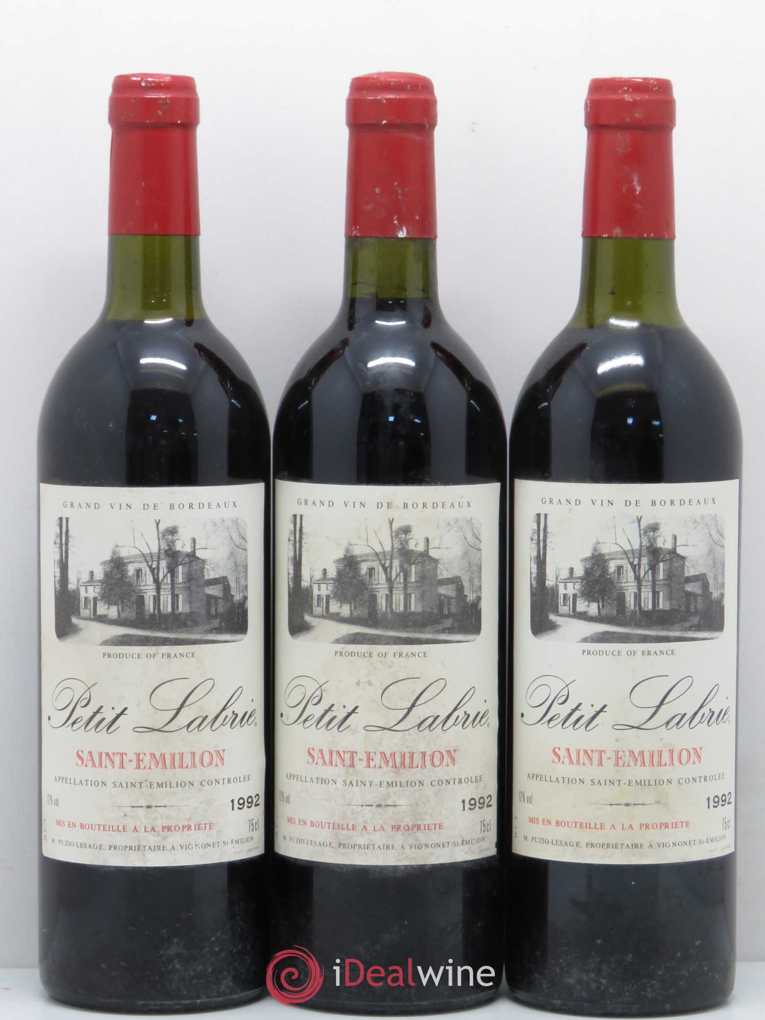 Château Petit Labrie (no reserve) 1992 - Lot of 3 bottles - 0