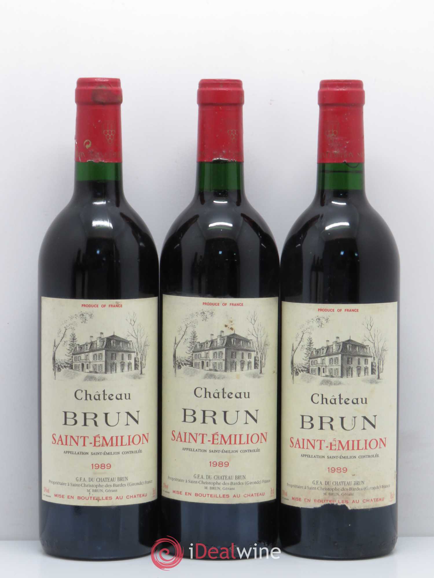Saint-Émilion Château Brun 1989 - Lot of 6 bottles - 1