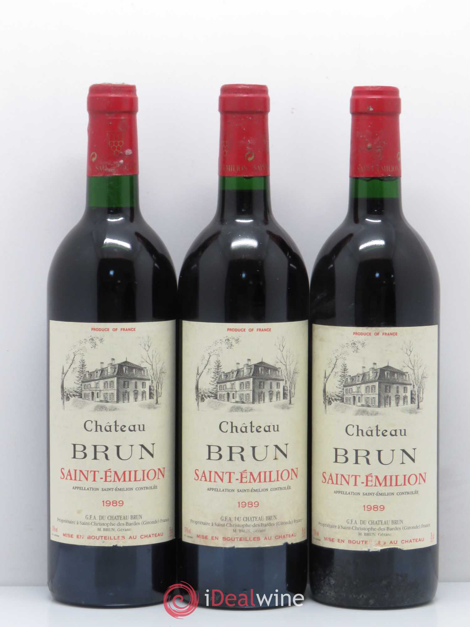 Saint-Émilion Château Brun 1989 - Lot of 6 bottles - 2
