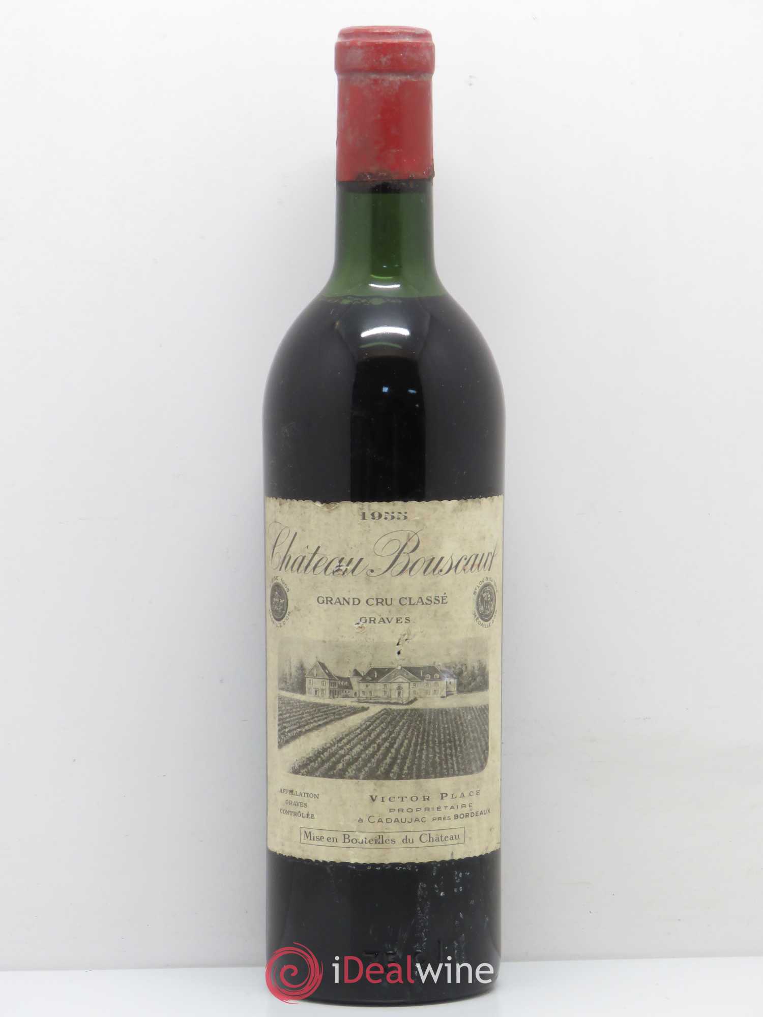 Château Bouscaut Cru Classé de Graves 1955 - Lot de 1 bouteille - 0