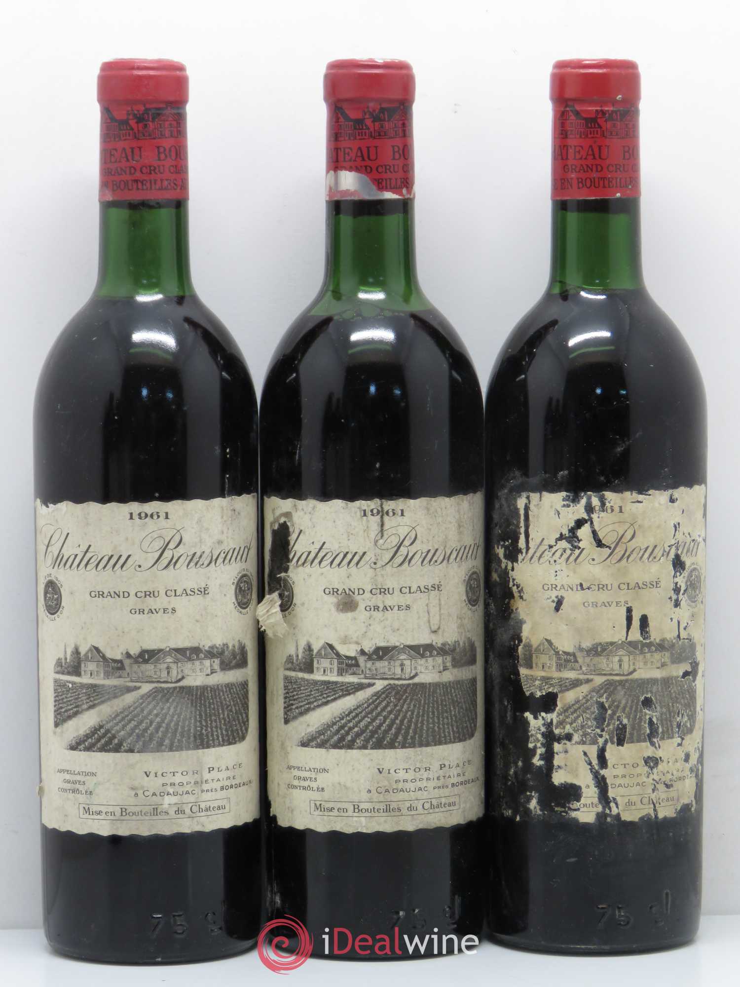 Château Bouscaut Cru Classé de Graves 1961 - Lot de 6 bouteilles - 2