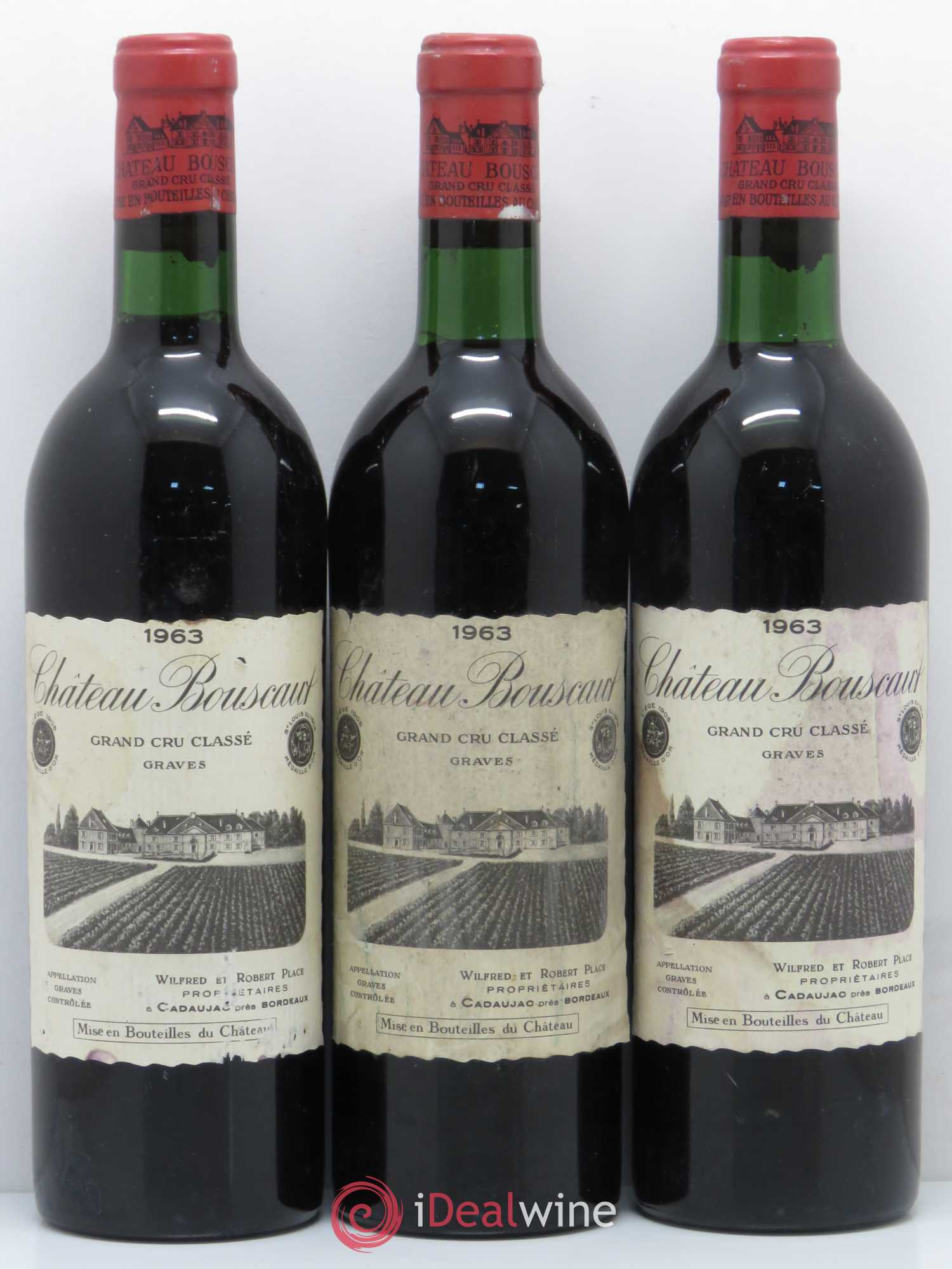 Château Bouscaut Cru Classé de Graves 1963 - Lot de 12 bouteilles - 2