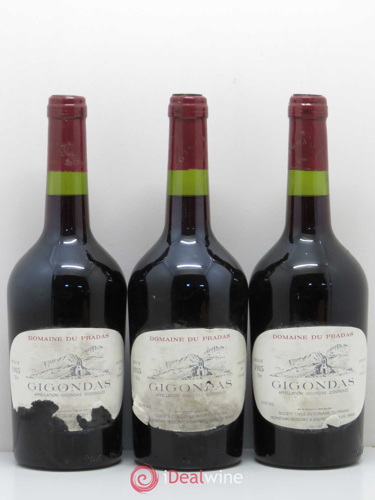 Gigondas Domaine du Pradas 1985 - Posten von 3 Flaschen - 0