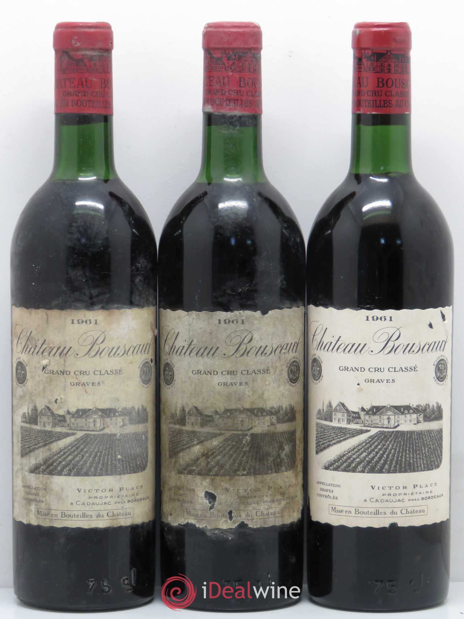 Château Bouscaut Cru Classé de Graves 1961 - Lot de 6 bouteilles - 2