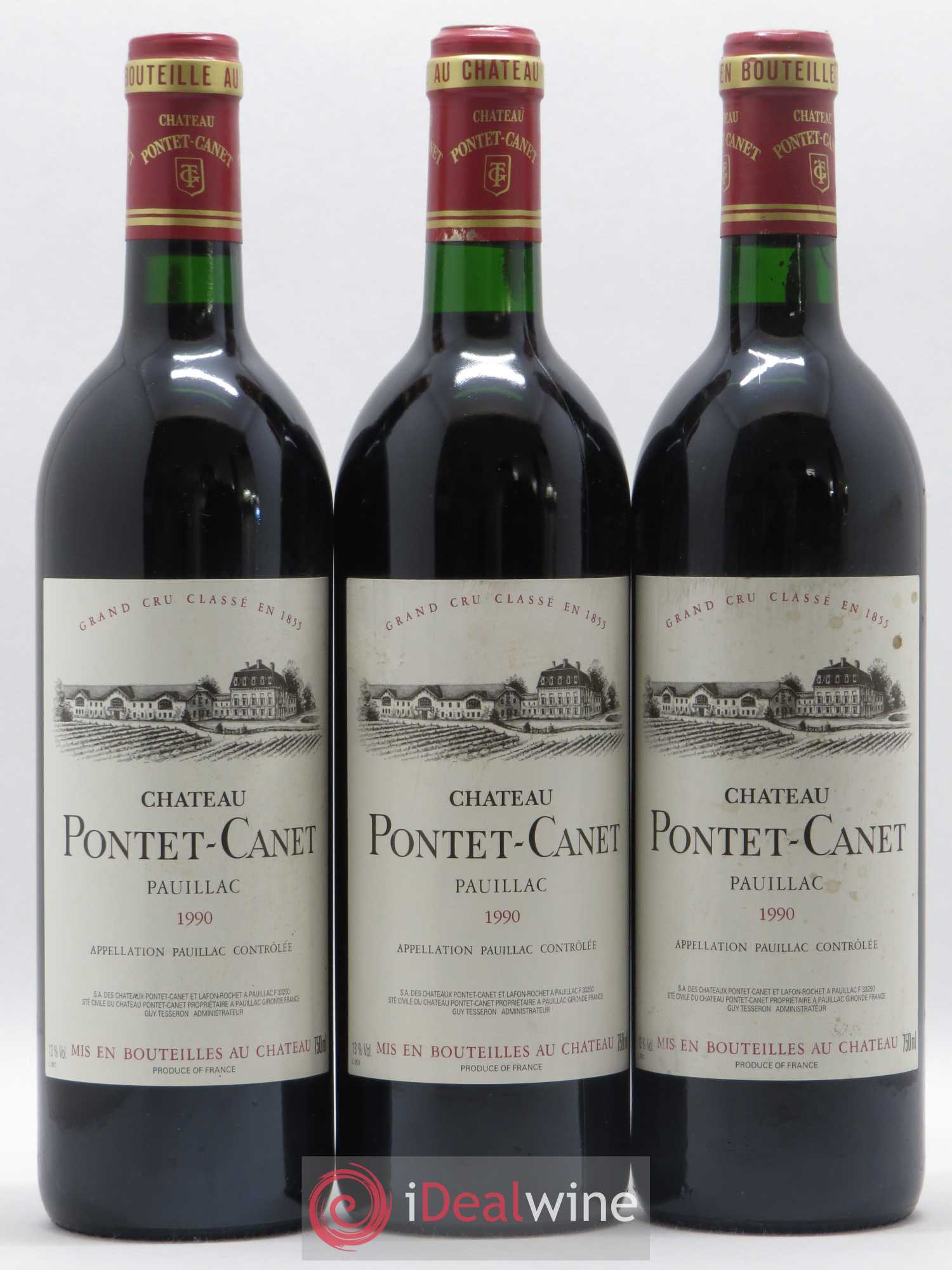 Château Pontet Canet 5ème Grand Cru Classé 1990 - Lot de 6 bouteilles - 2