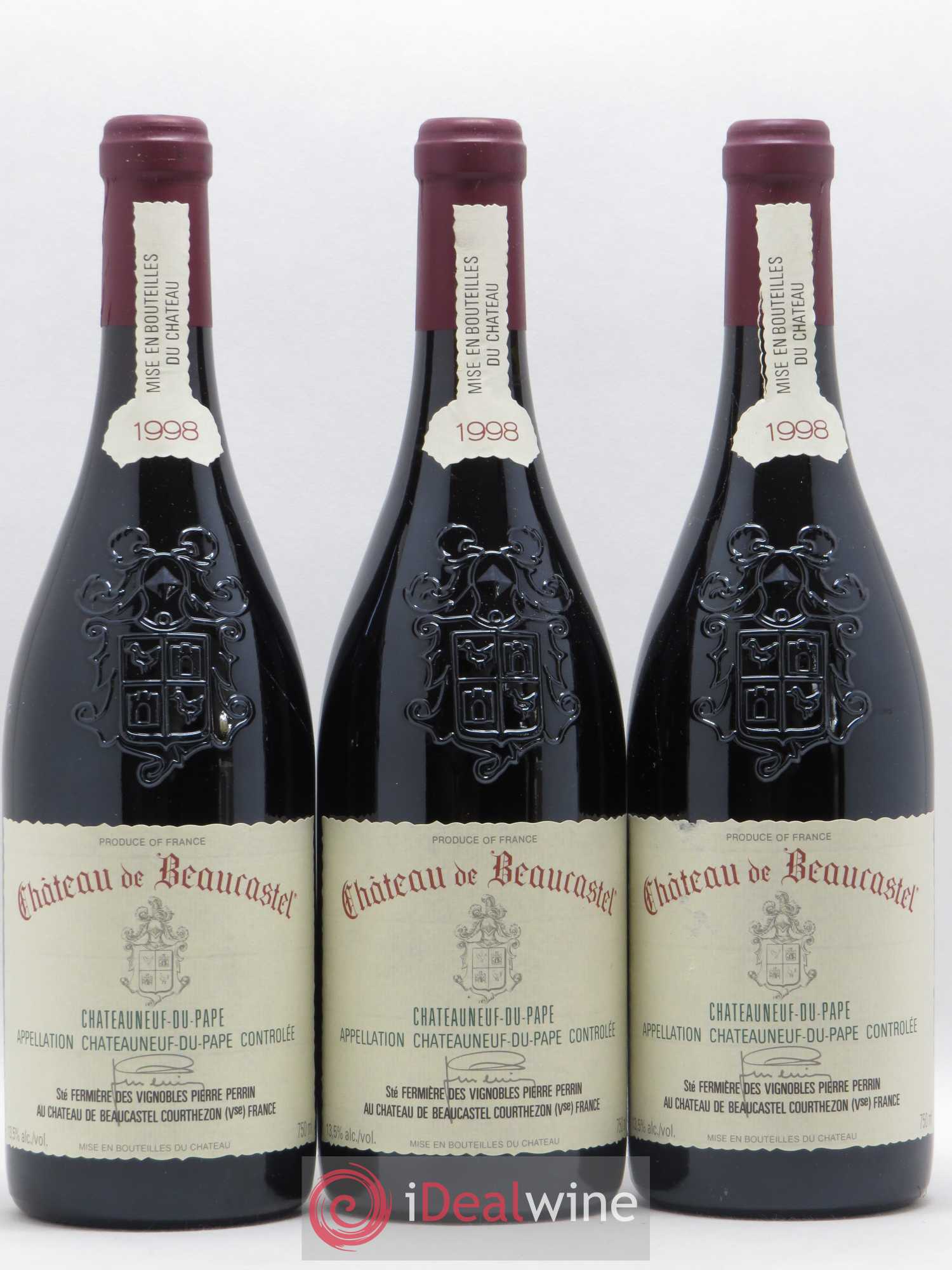 Châteauneuf-du-Pape Château de Beaucastel Famille Perrin 1998 - Lotto di 12 bottiglie - 3
