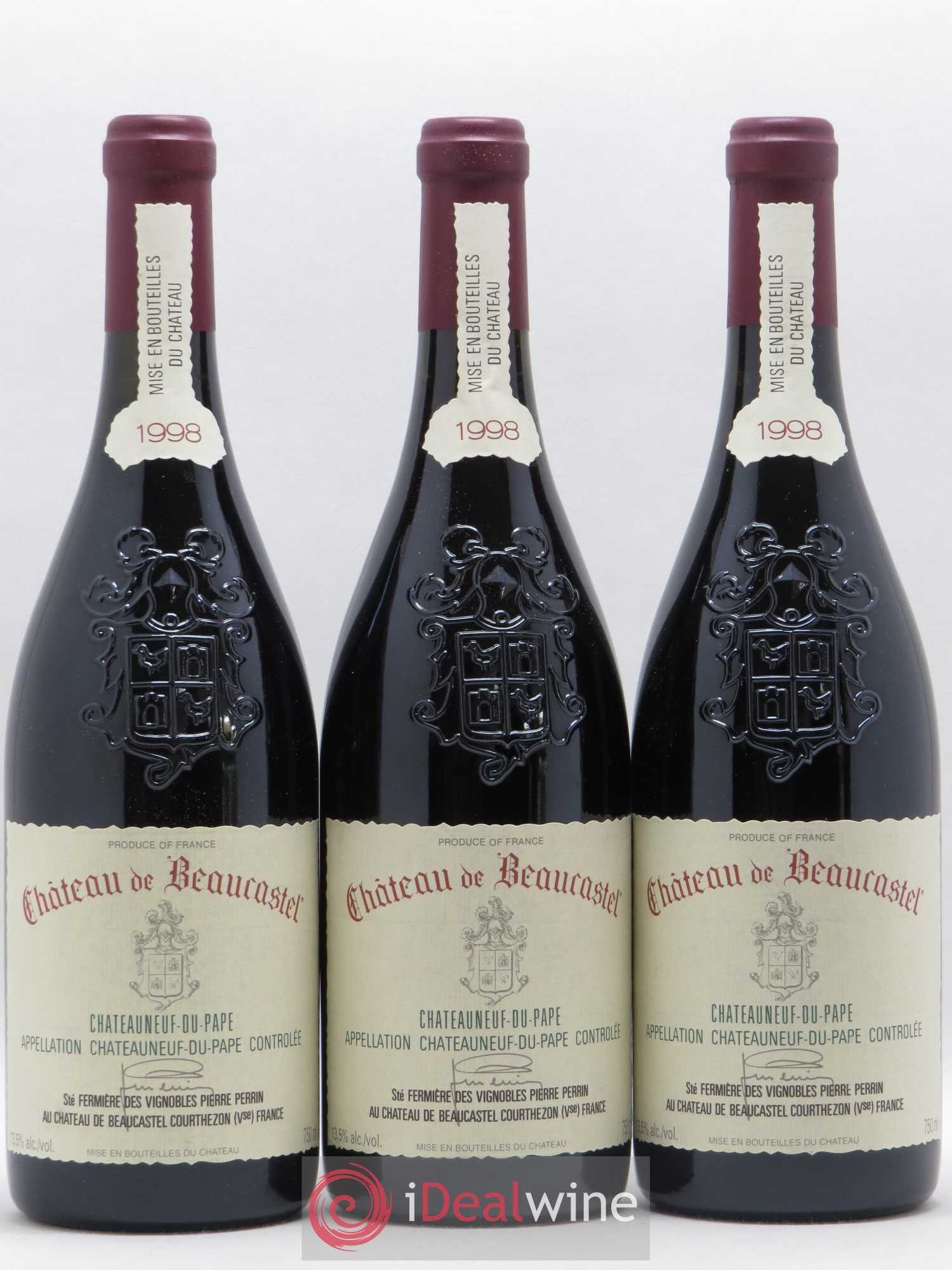 Châteauneuf-du-Pape Château de Beaucastel Famille Perrin 1998 - Lotto di 12 bottiglie - 4