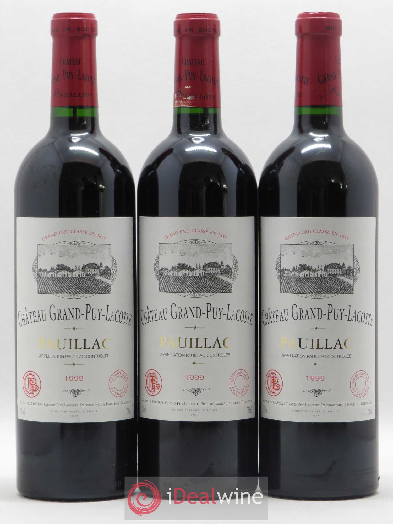 Château Grand Puy Lacoste 5ème Grand Cru Classé 1999 - Lot de 12 bouteilles - 1