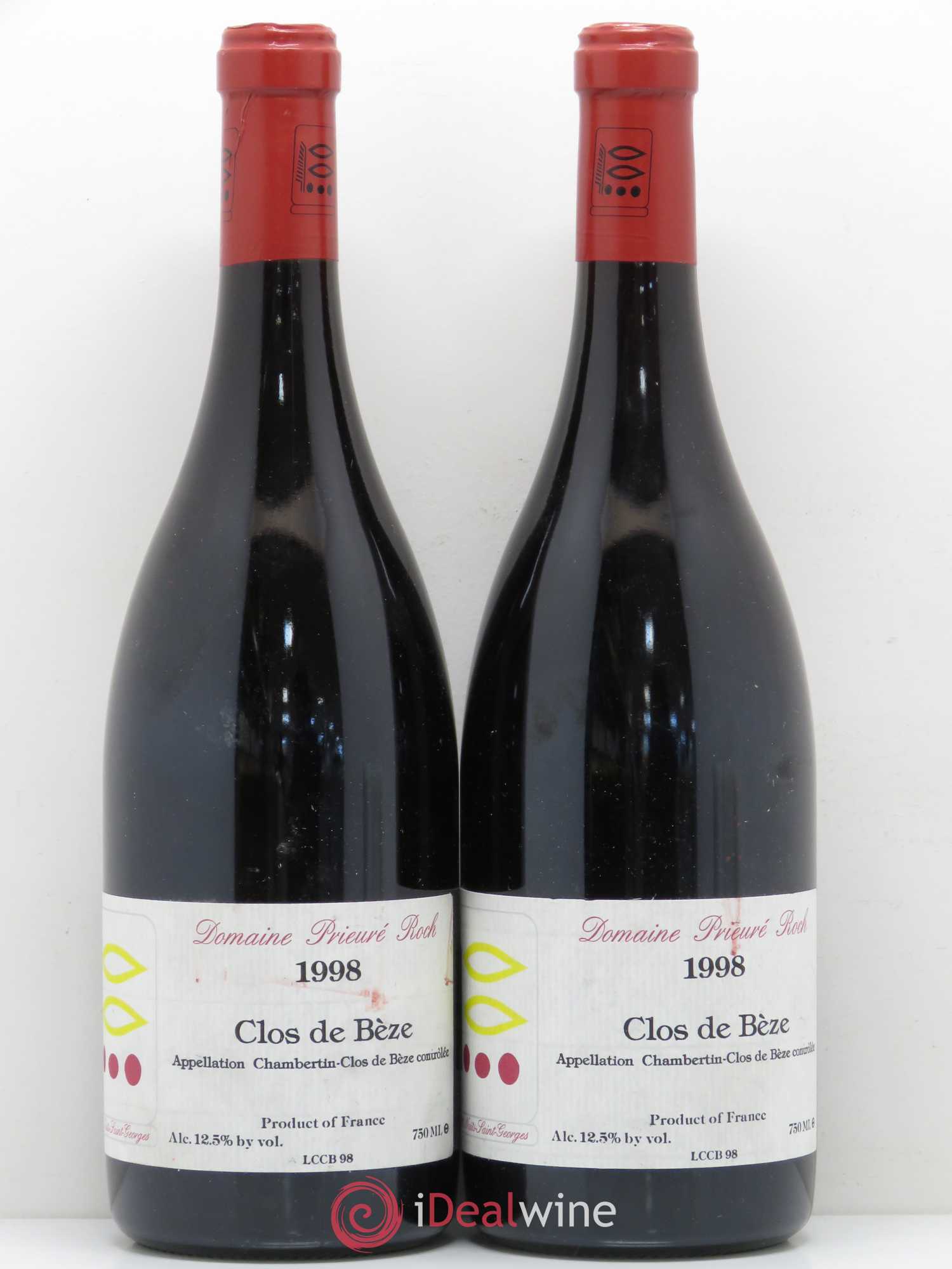 Chambertin Clos de Bèze Grand Cru Prieuré Roch 1998 - Lot de 2 bouteilles - 0