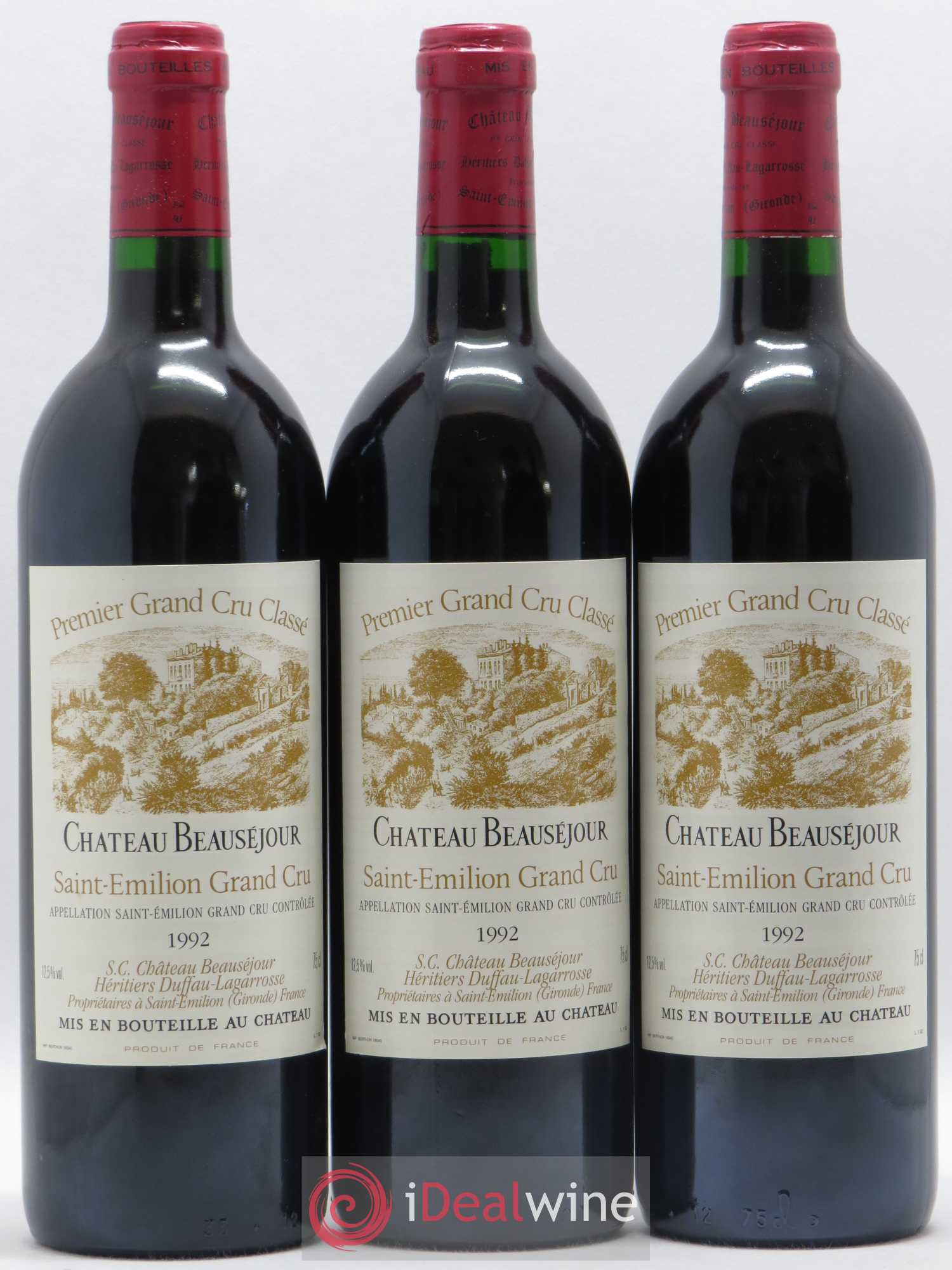 Château Beauséjour (Duffau-Lagarrosse) 1er Grand Cru Classé B 1992 - Lot de 12 bouteilles - 2