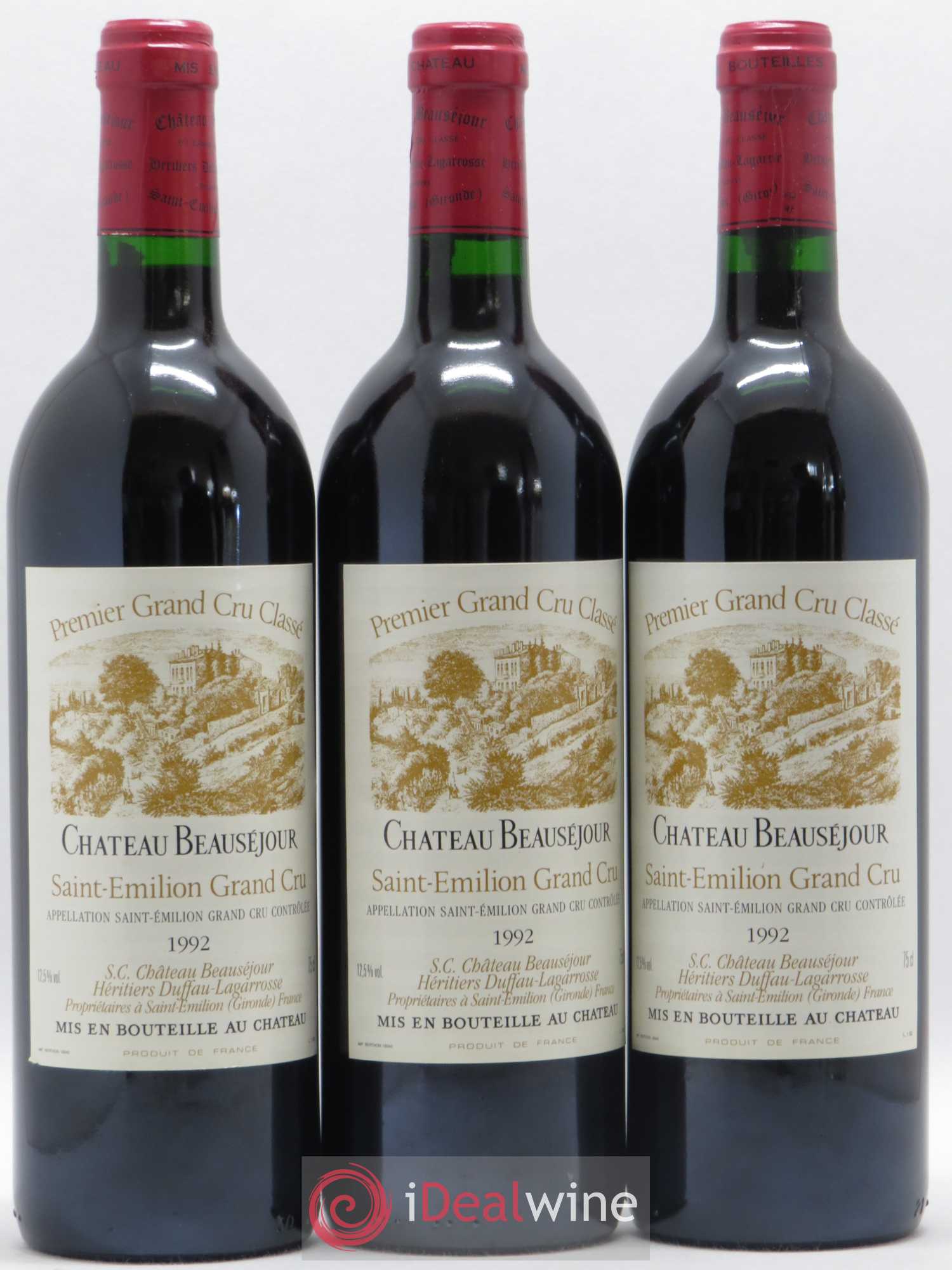 Château Beauséjour (Duffau-Lagarrosse) 1er Grand Cru Classé B 1992 - Lot de 12 bouteilles - 4