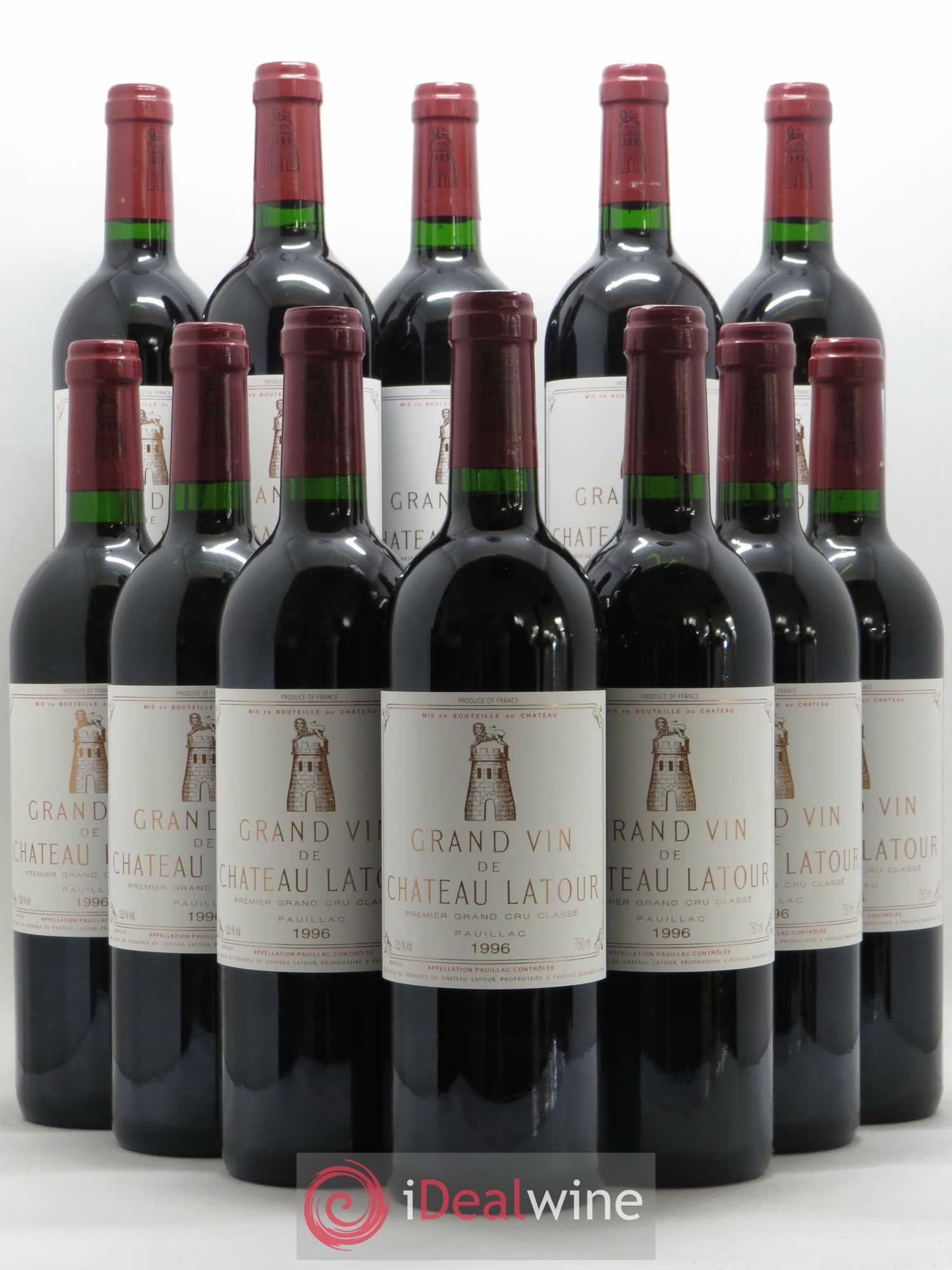 Château Latour 1er Grand Cru Classé 1996 - Lot de 12 bouteilles - 0