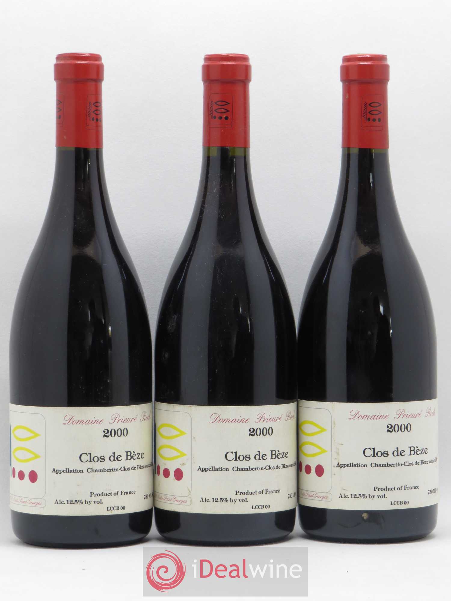 Chambertin Clos de Bèze Grand Cru Prieuré Roch 2000 - Lot de 3 bouteilles - 0
