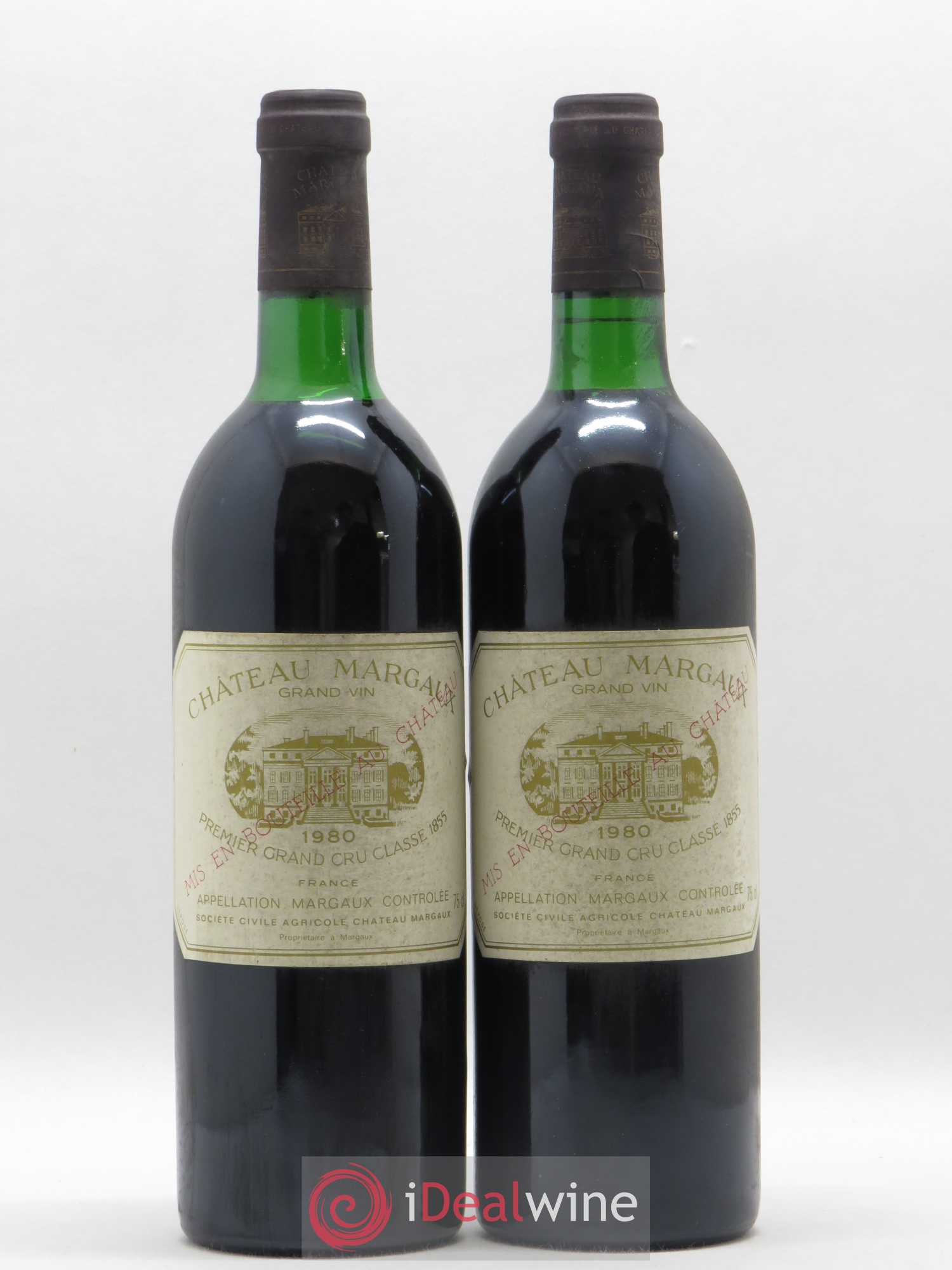 Château Margaux 1er Grand Cru Classé 1980 - Lot de 2 bouteilles - 0