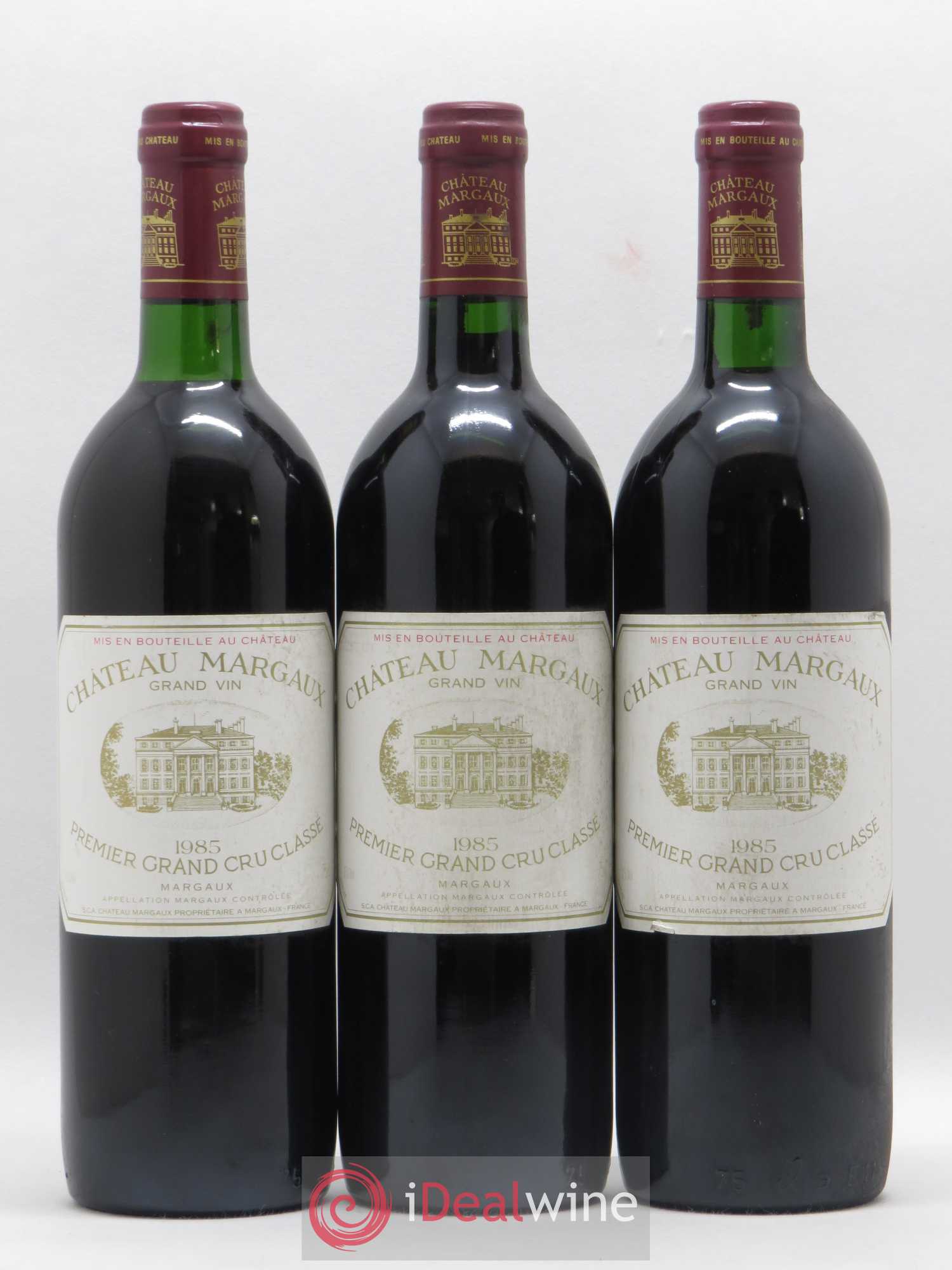 Château Margaux 1er Grand Cru Classé 1985 - Lot de 3 bouteilles - 0