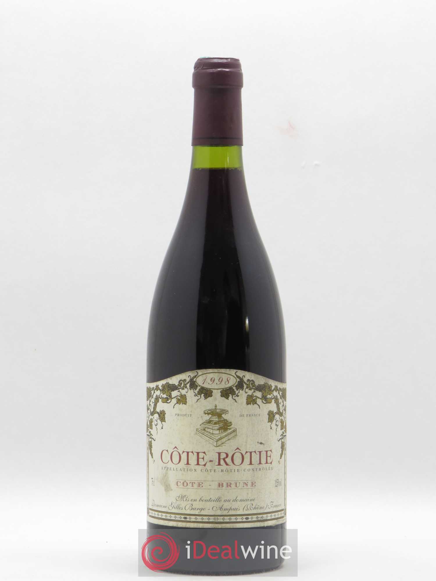 Côte-Rôtie Barge (Domaine) Côte brune 1998 - Lot de 1 bouteille - 0