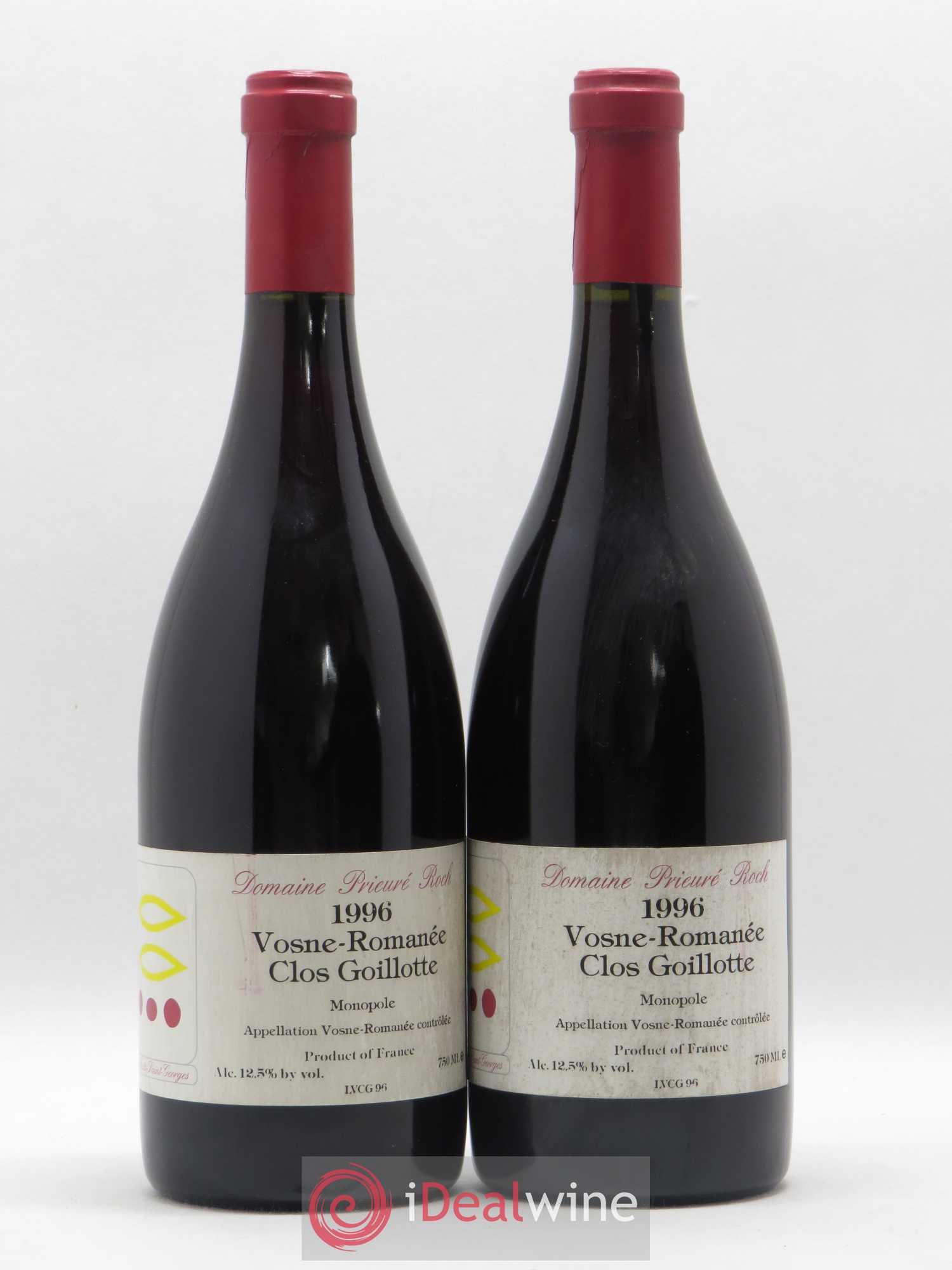 Vosne-Romanée Le Clos Goillotte Prieuré Roch 1996 - Posten von 2 Flaschen - 0