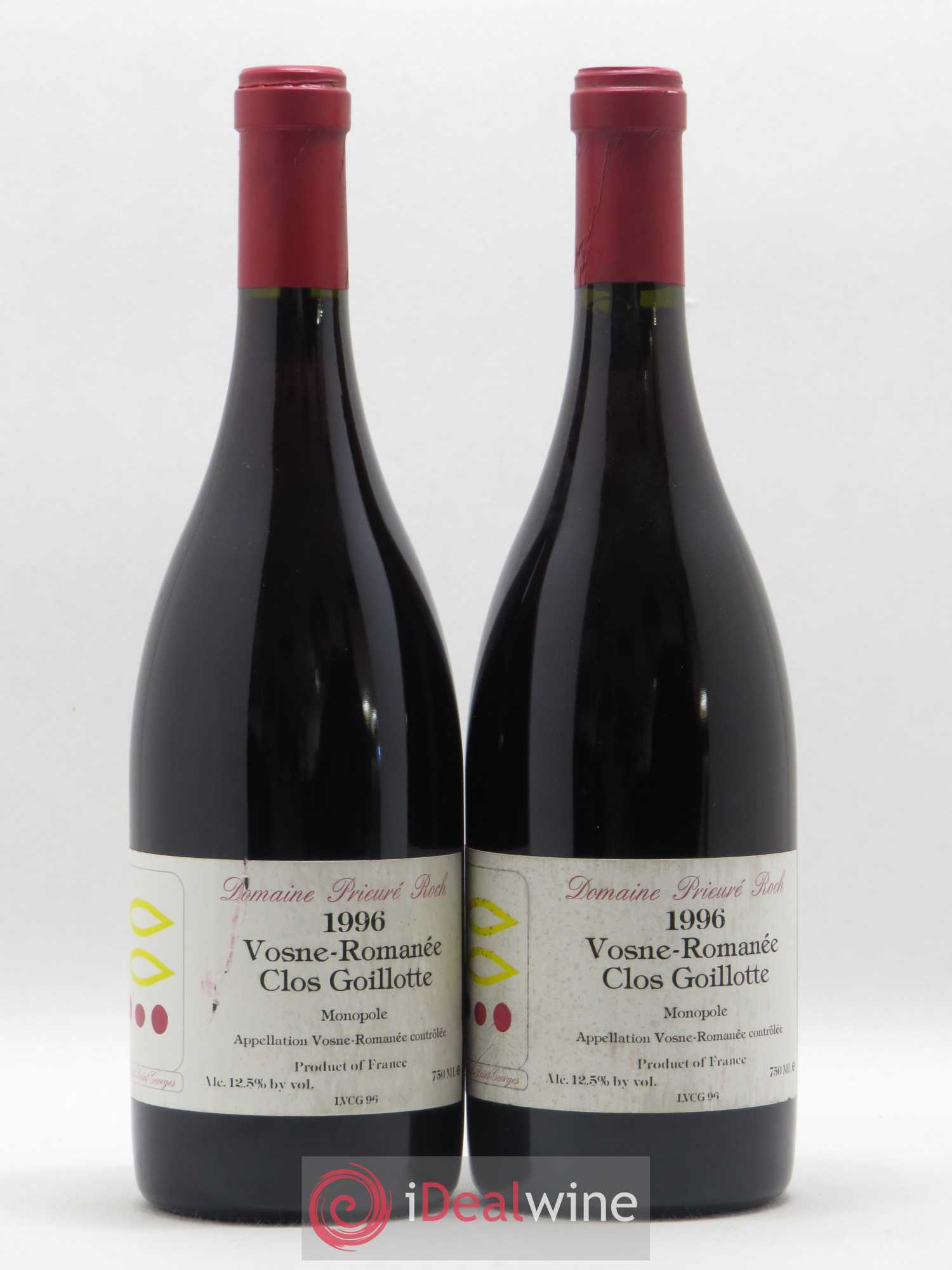 Vosne-Romanée Le Clos Goillotte Prieuré Roch 1996 - Lot de 2 bouteilles - 0