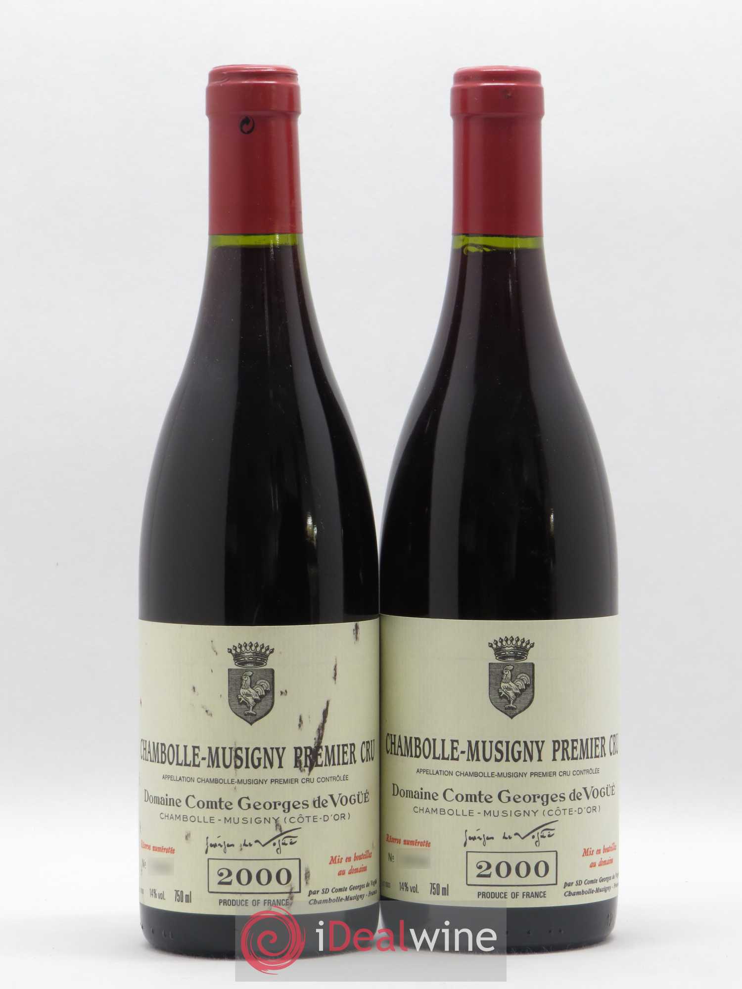 Chambolle-Musigny 1er Cru Comte Georges de Vogüé 2000 - Lot de 2 bouteilles - 0